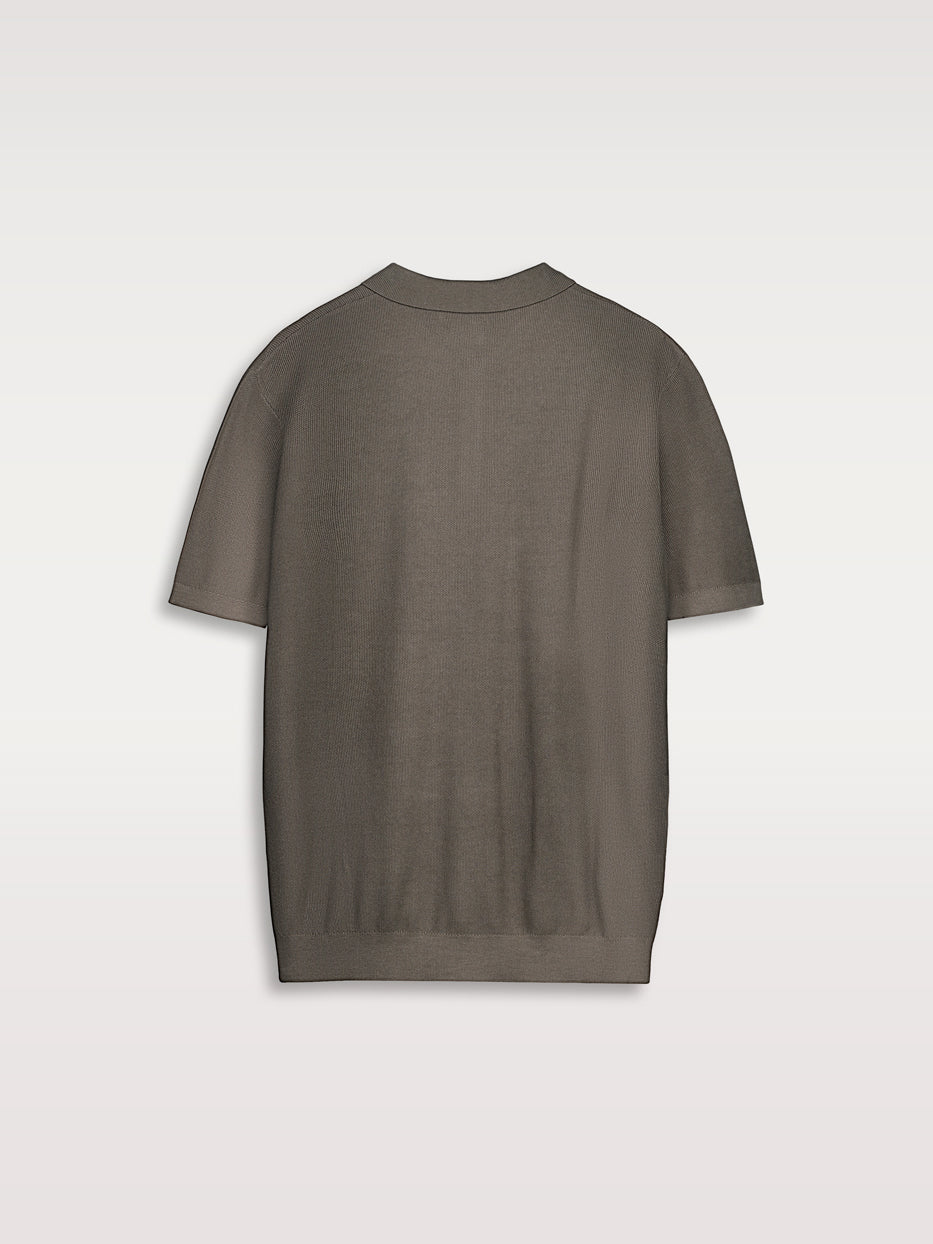 Polo shirt, short sleeve, structured knit