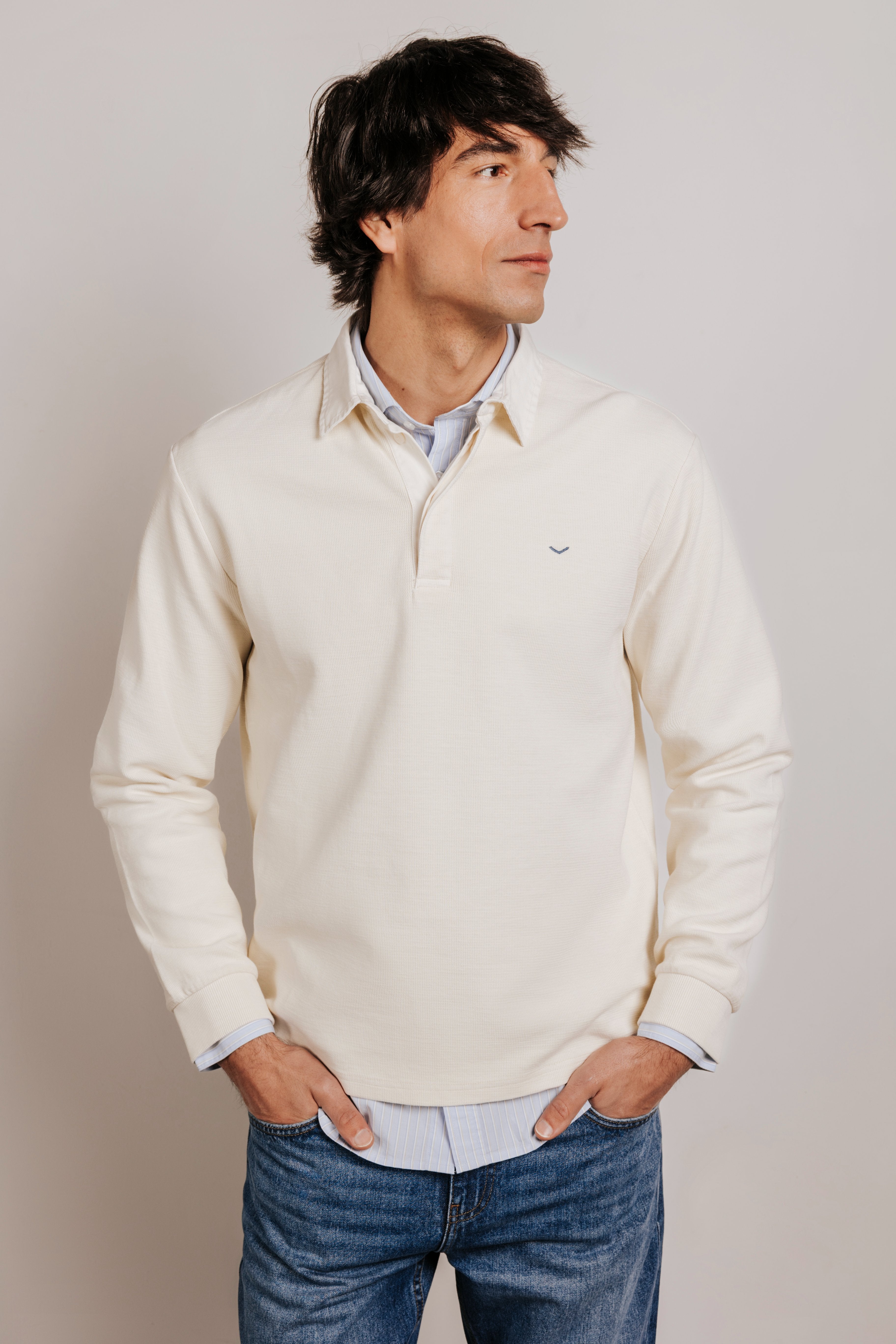 Polo oversize algodón con estructura