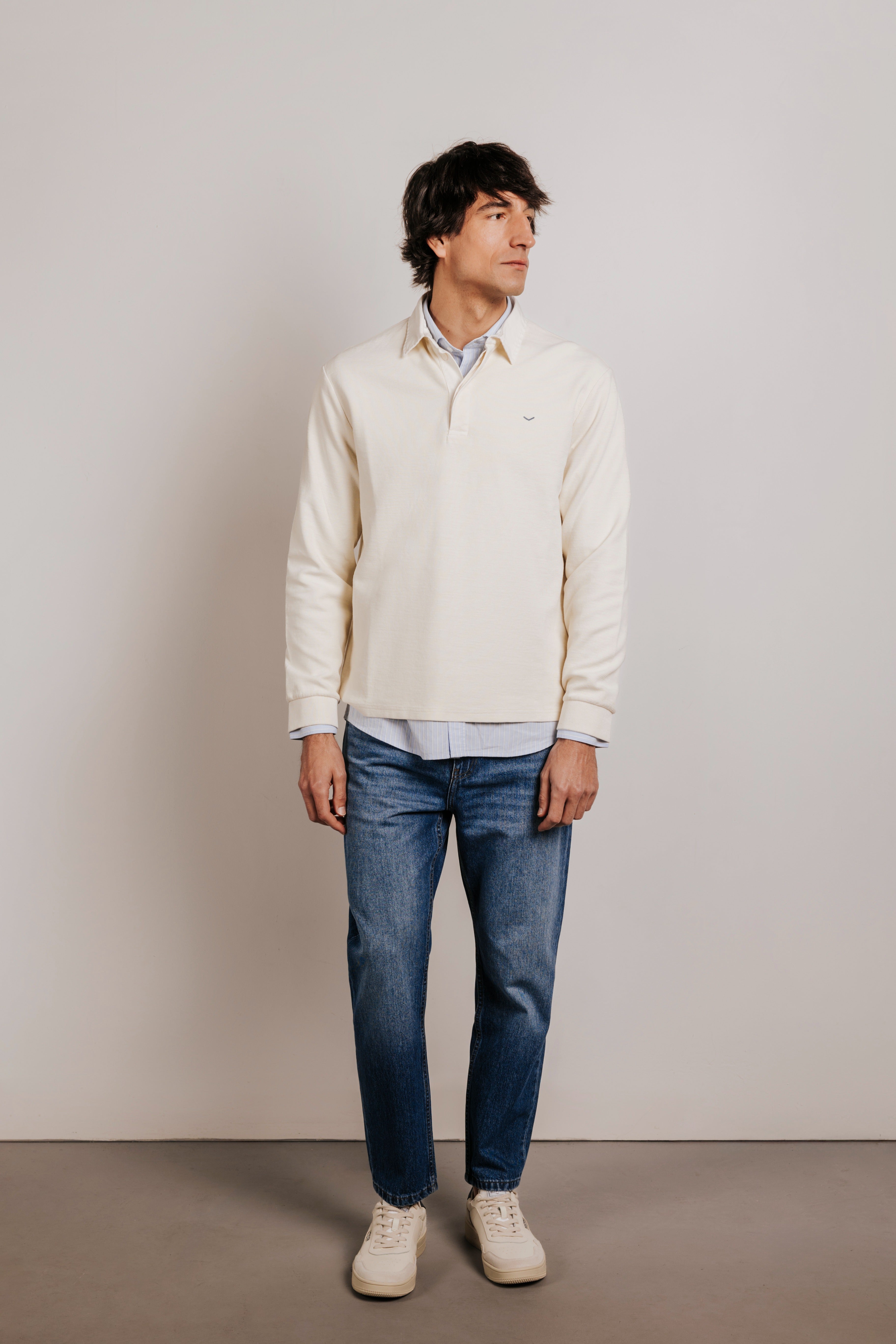 Polo oversize algodón con estructura