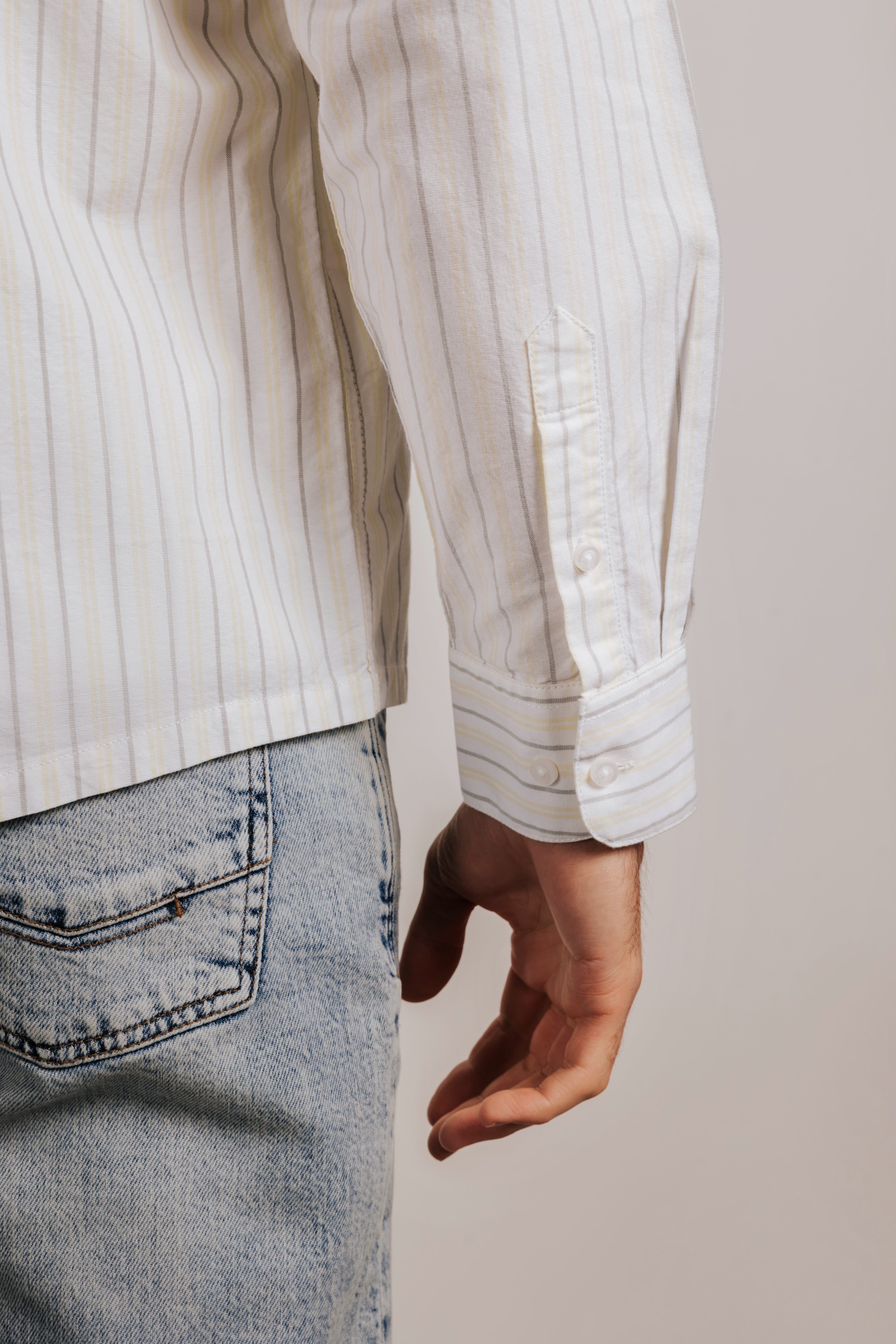 Camisa relaxed fit oxford rayas