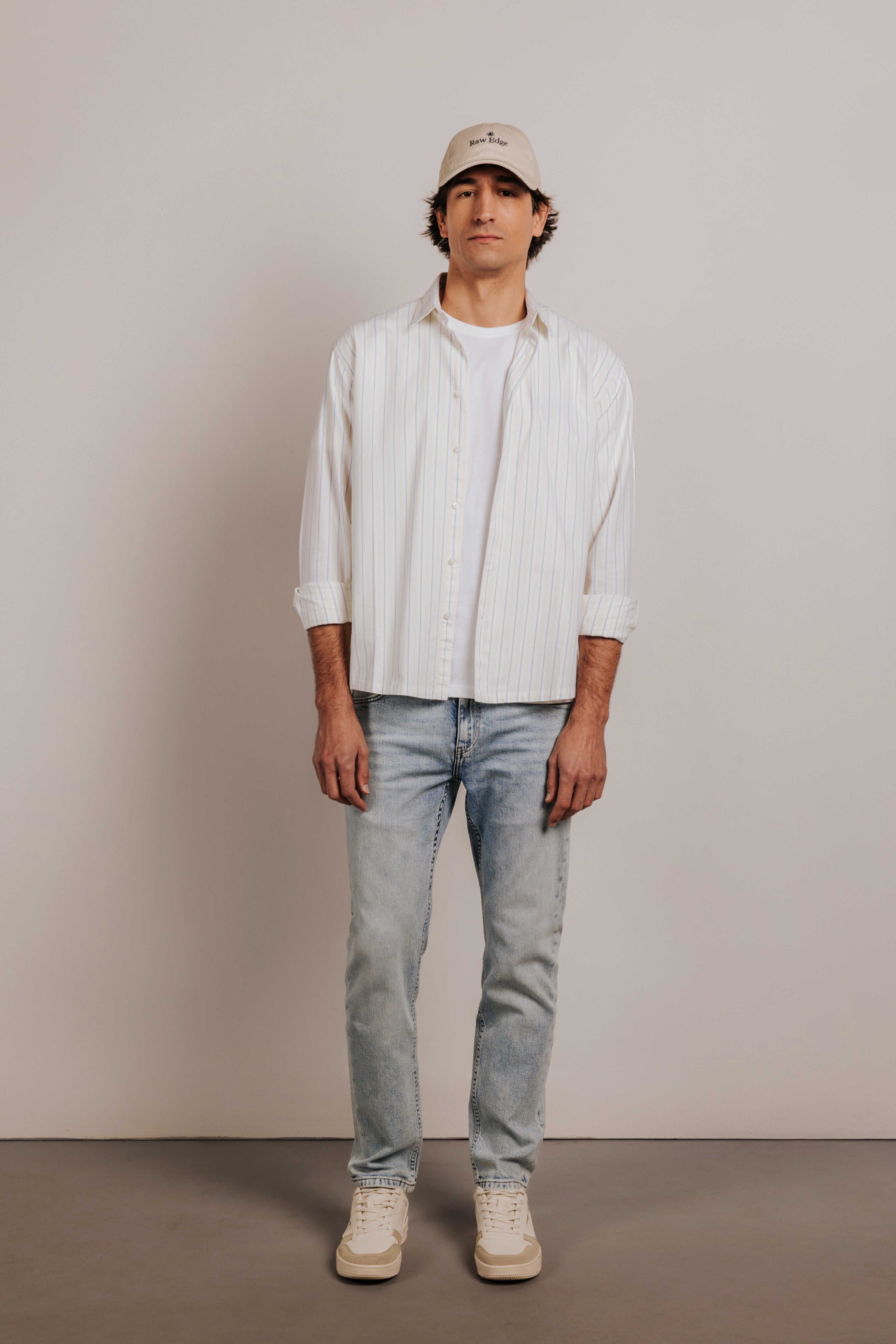 Camisa relaxed fit oxford rayas