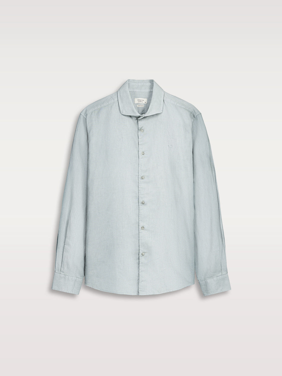 Camisa regular fit lino