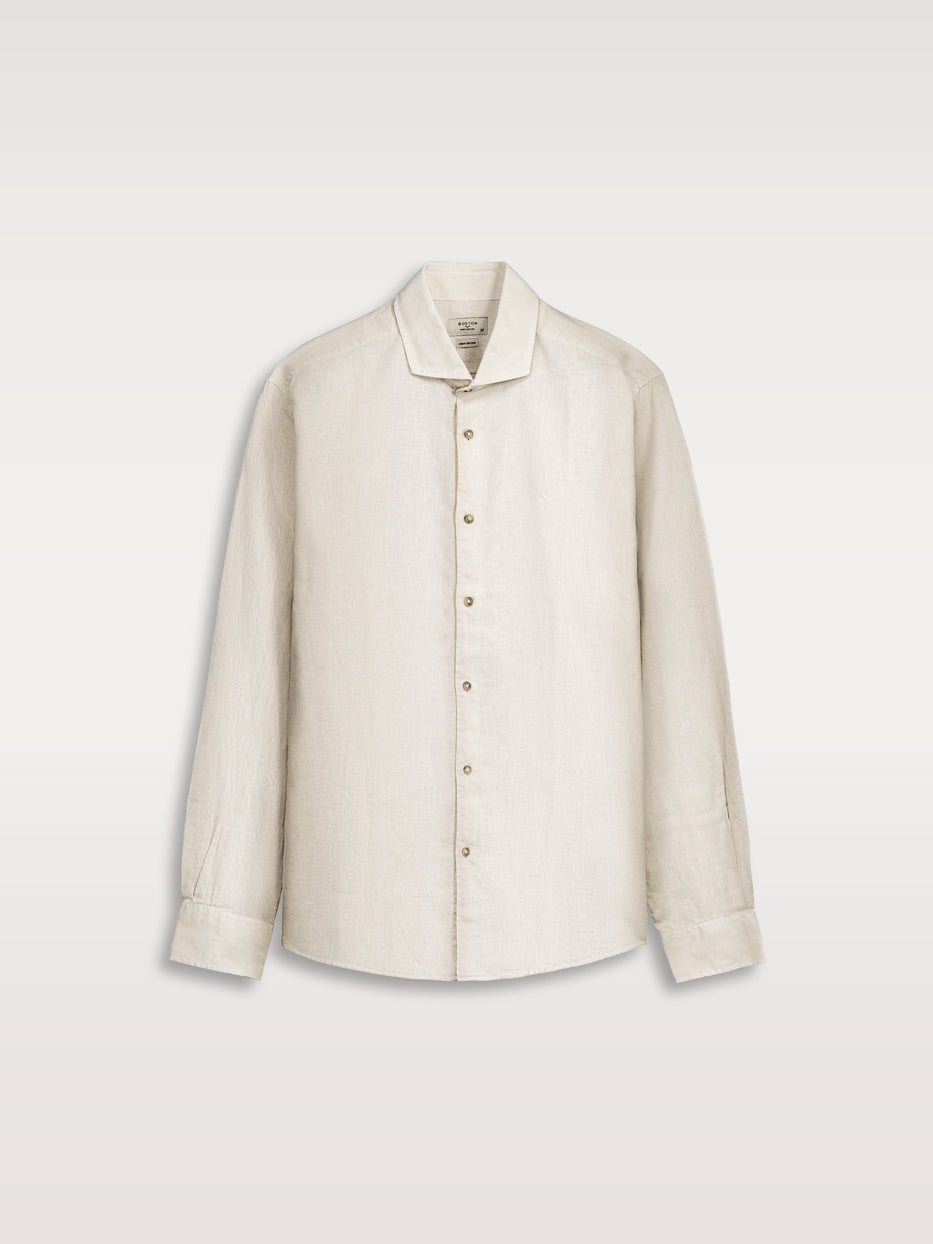 Camisa regular fit lino