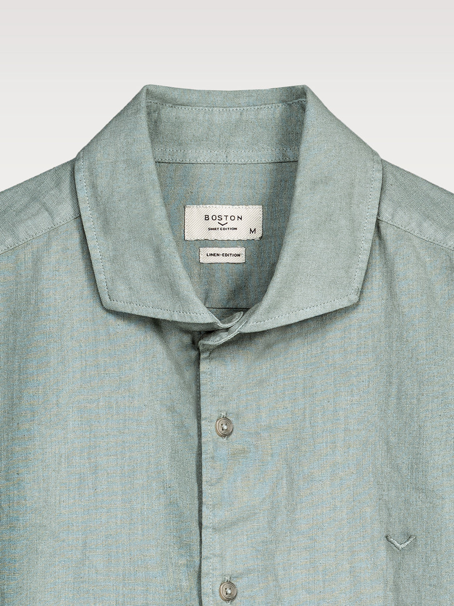 Camisa regular fit lino