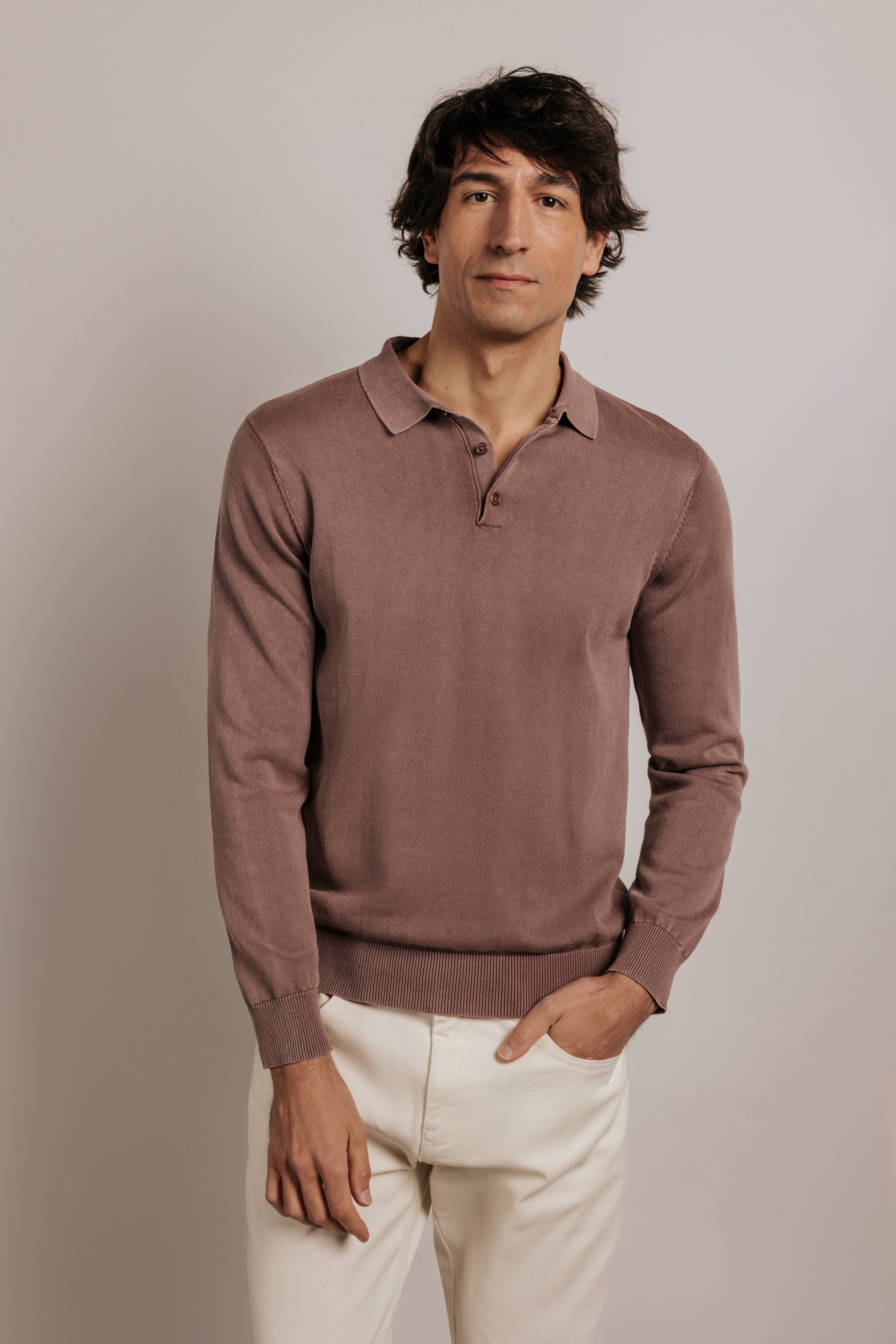 Polo algodón efecto desgastado