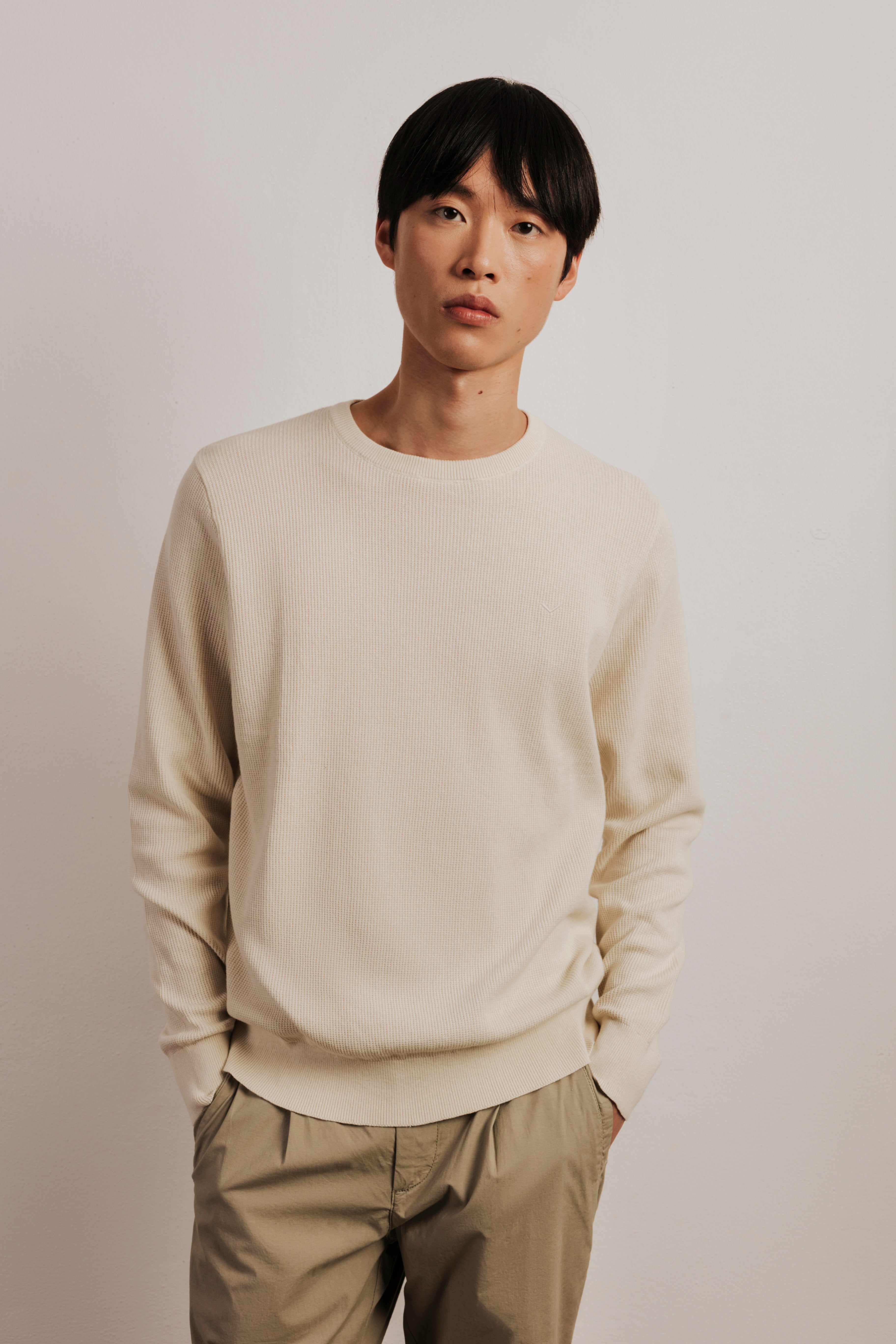 Jersey cuello caja estructura