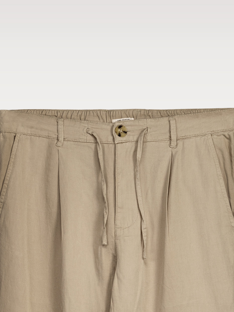 Pantalón con lino chino pinzas