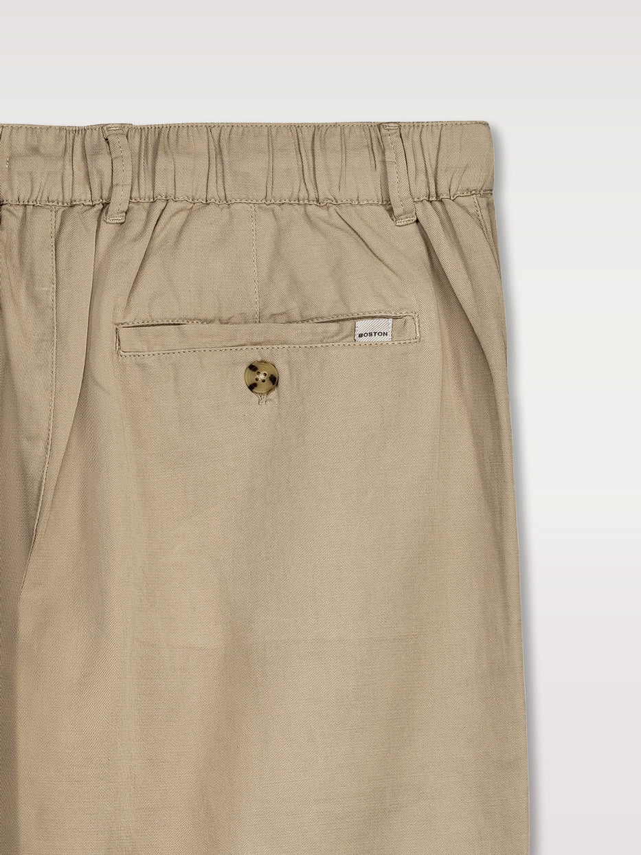 Pantalón con lino chino pinzas