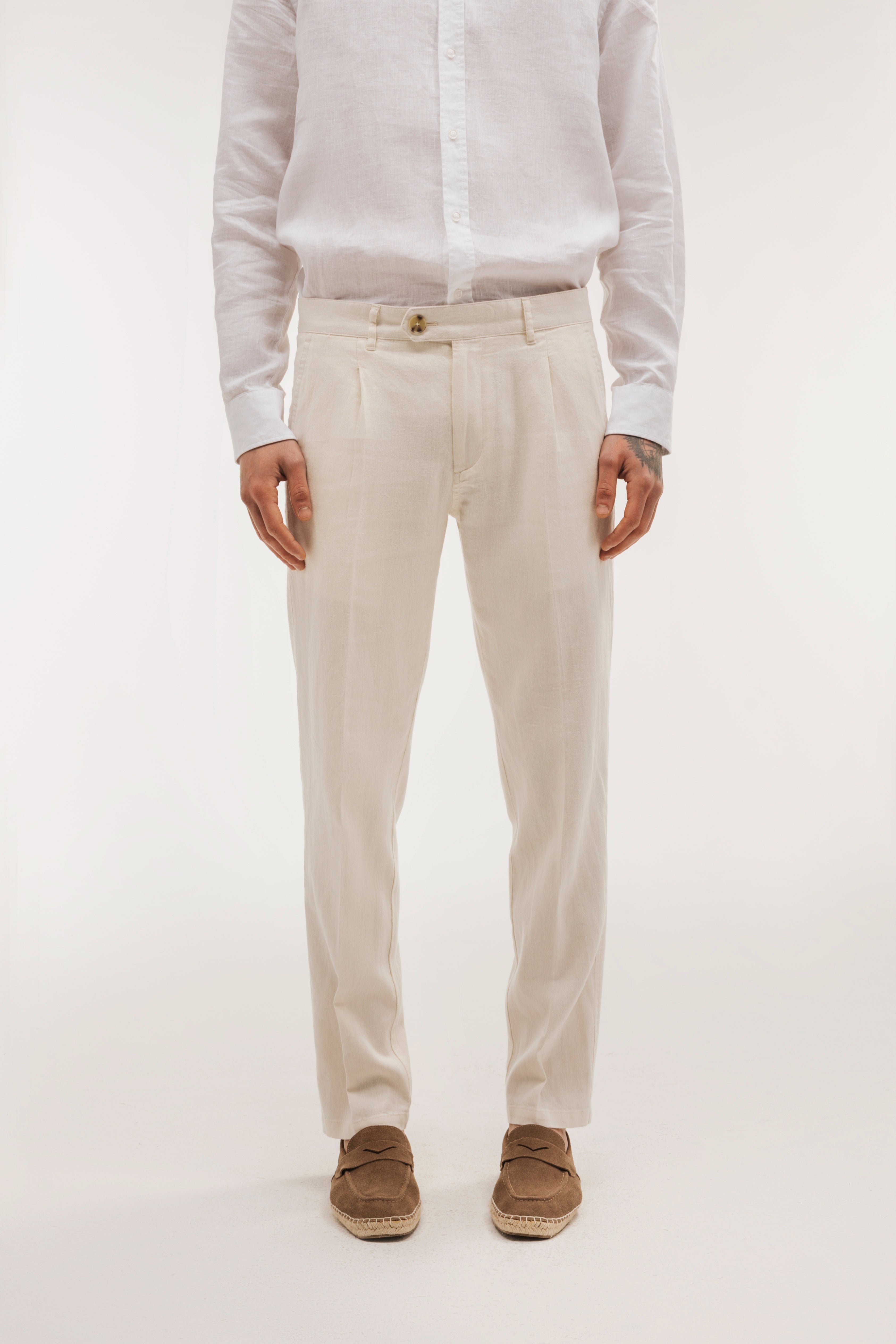 Pantalón smart chino lino