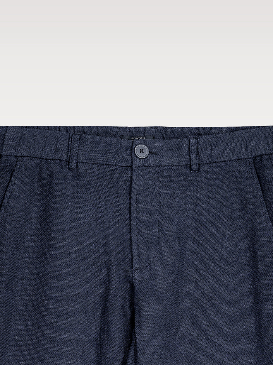 Pantalón straight chino lino smart