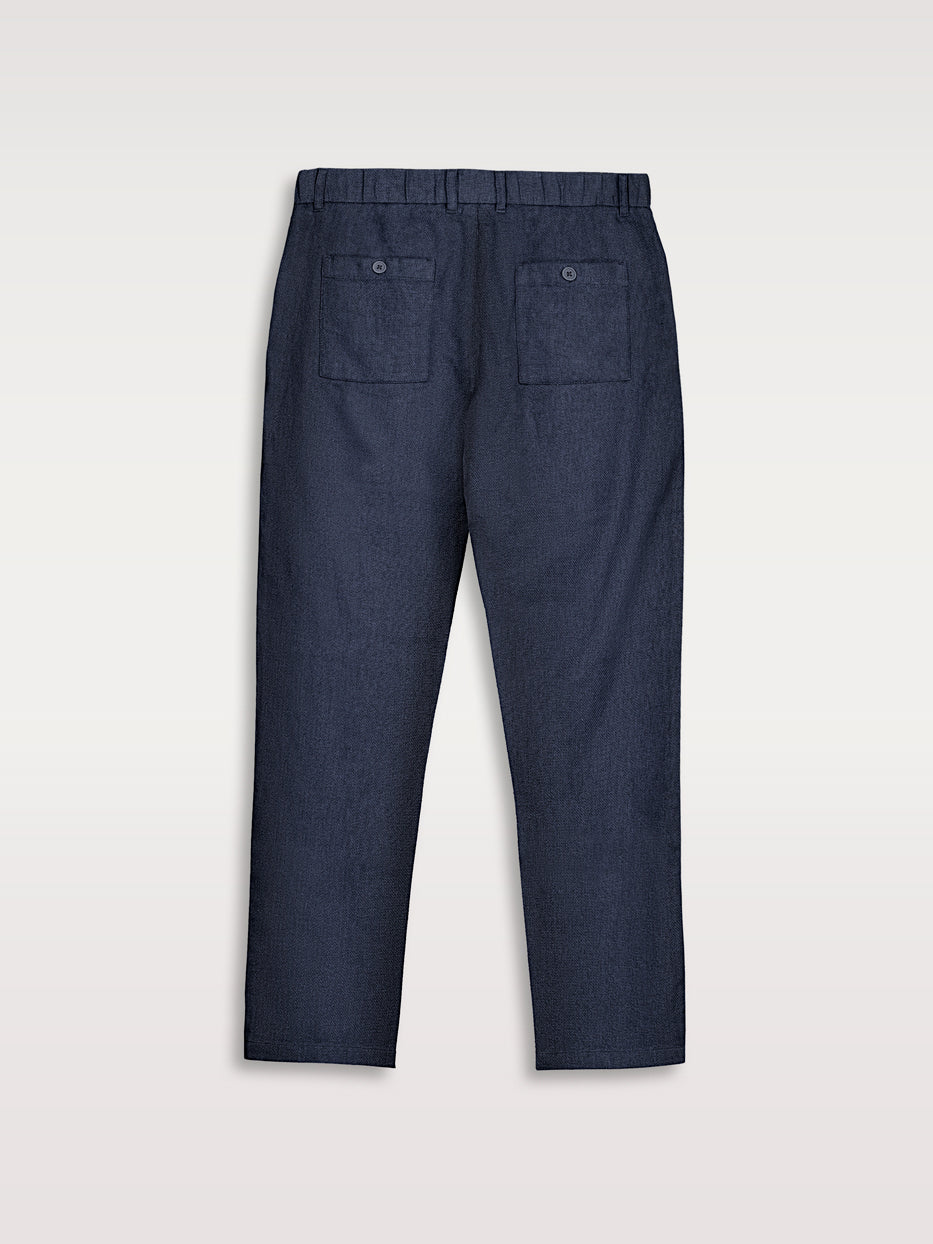 Pantalón straight chino lino smart