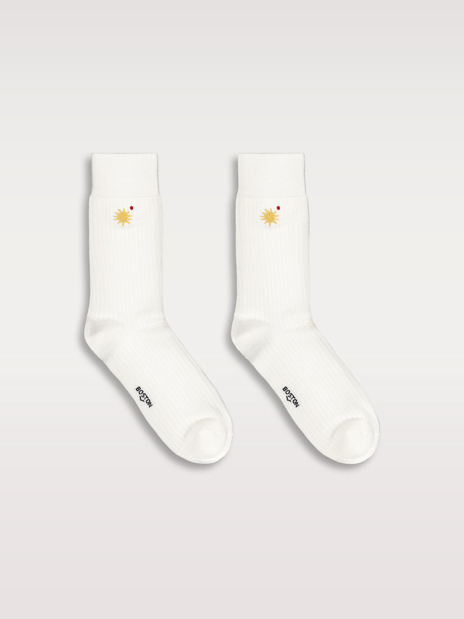 Calcetines bordado sol