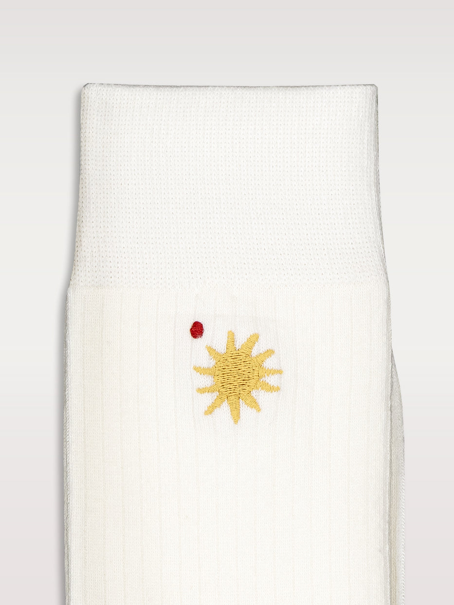 Calcetines bordado sol