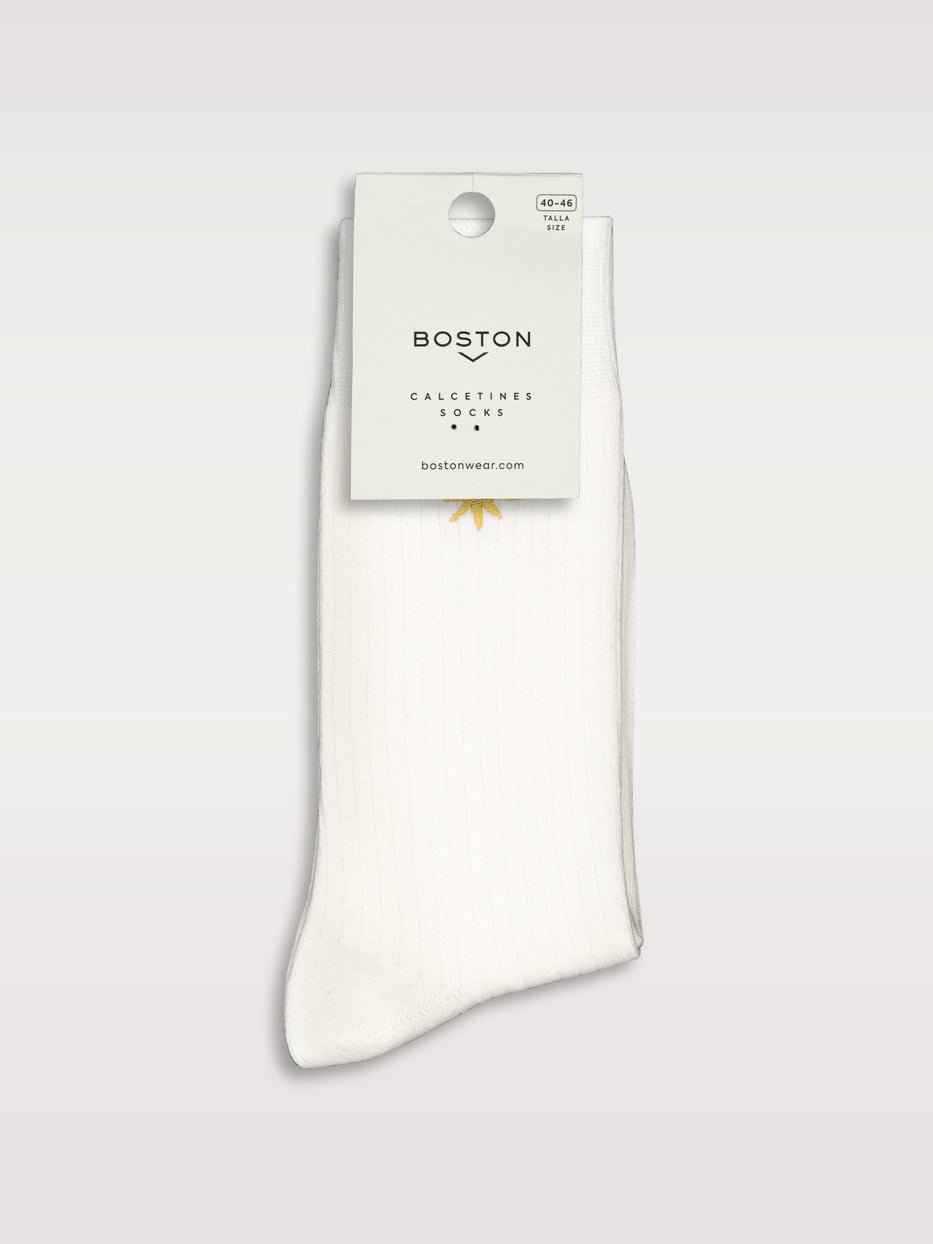 Calcetines bordado sol