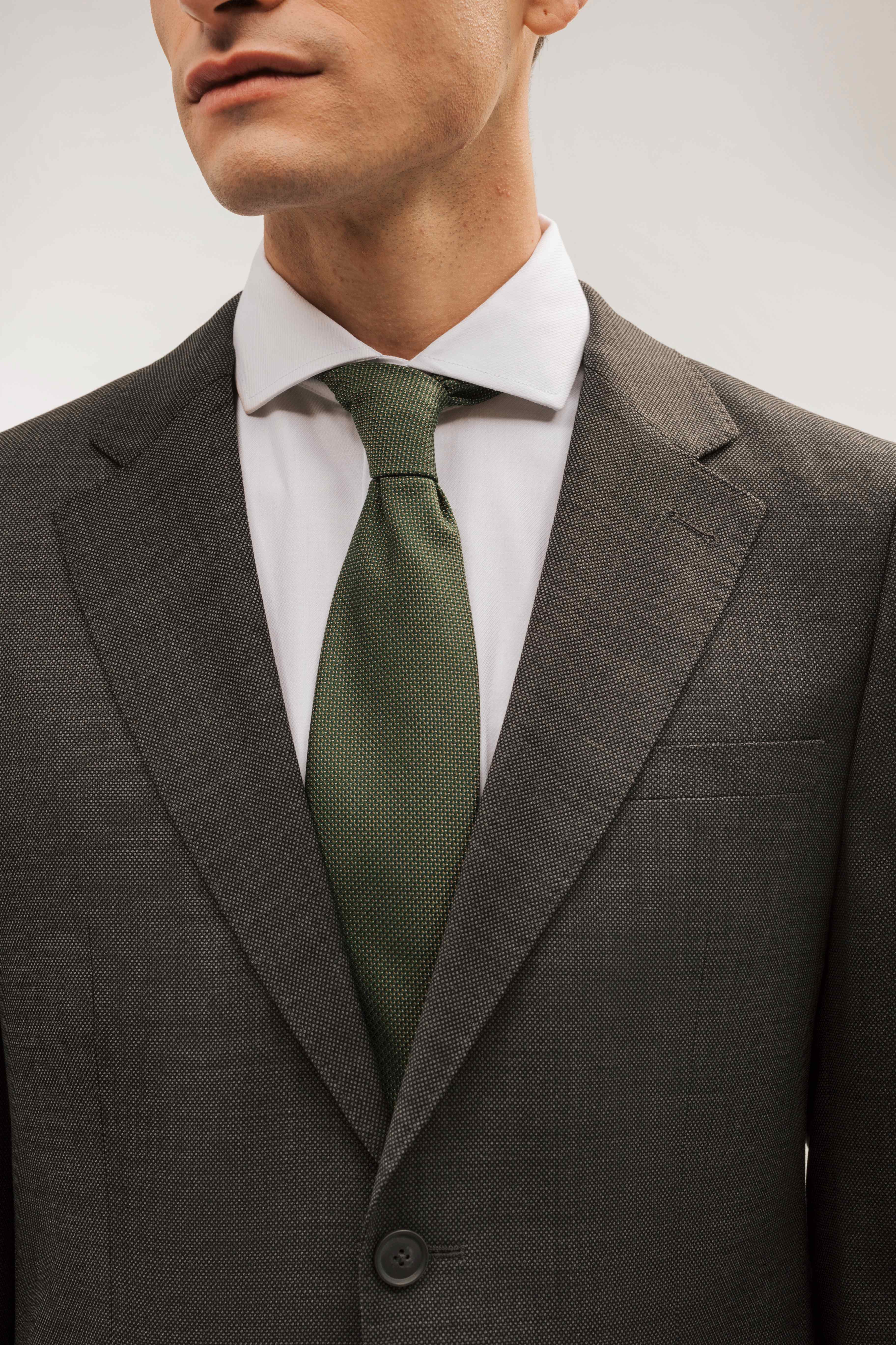 Americana traje lana slim fit falso liso