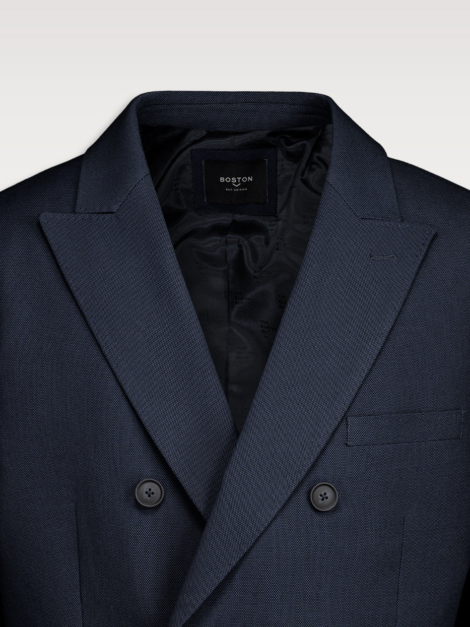 Americana traje cruzada slim fit falso liso