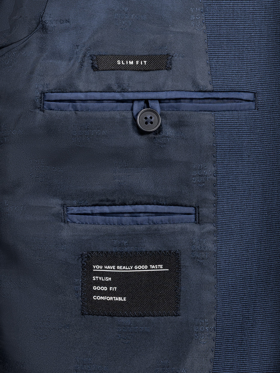 Americana traje slim fit falso liso