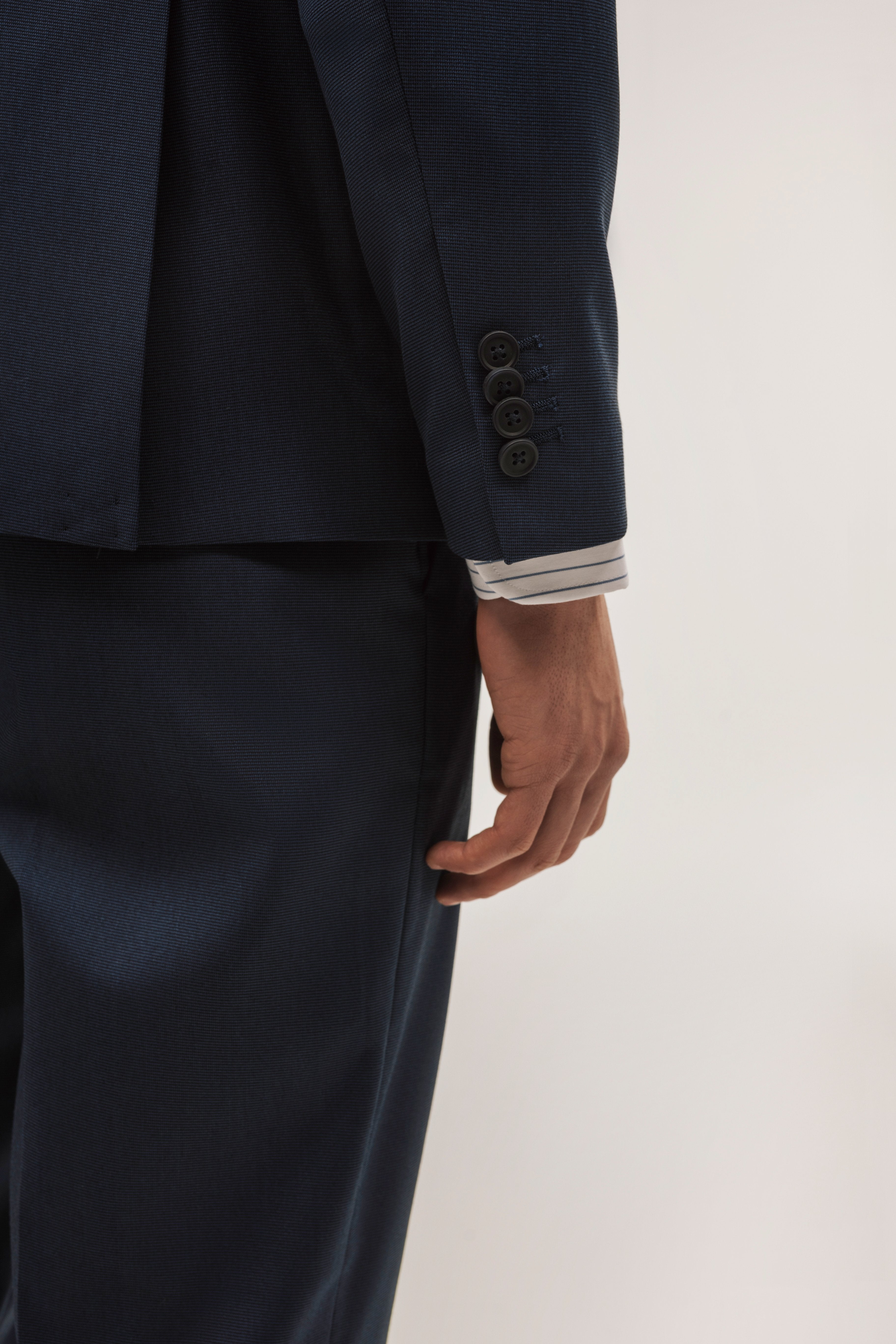 Americana traje slim fit falso liso