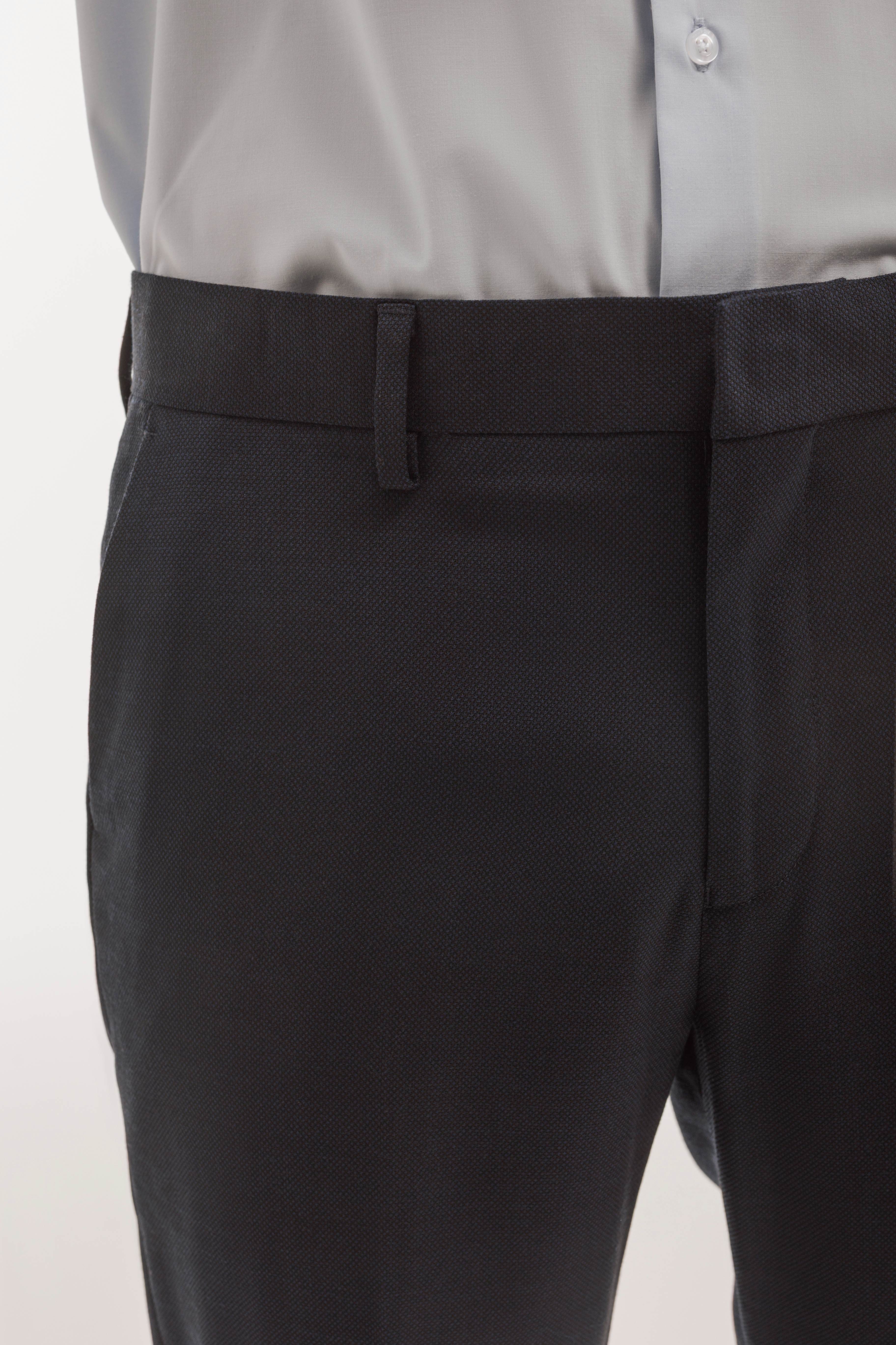 Pantalón traje lana slim fit falso liso