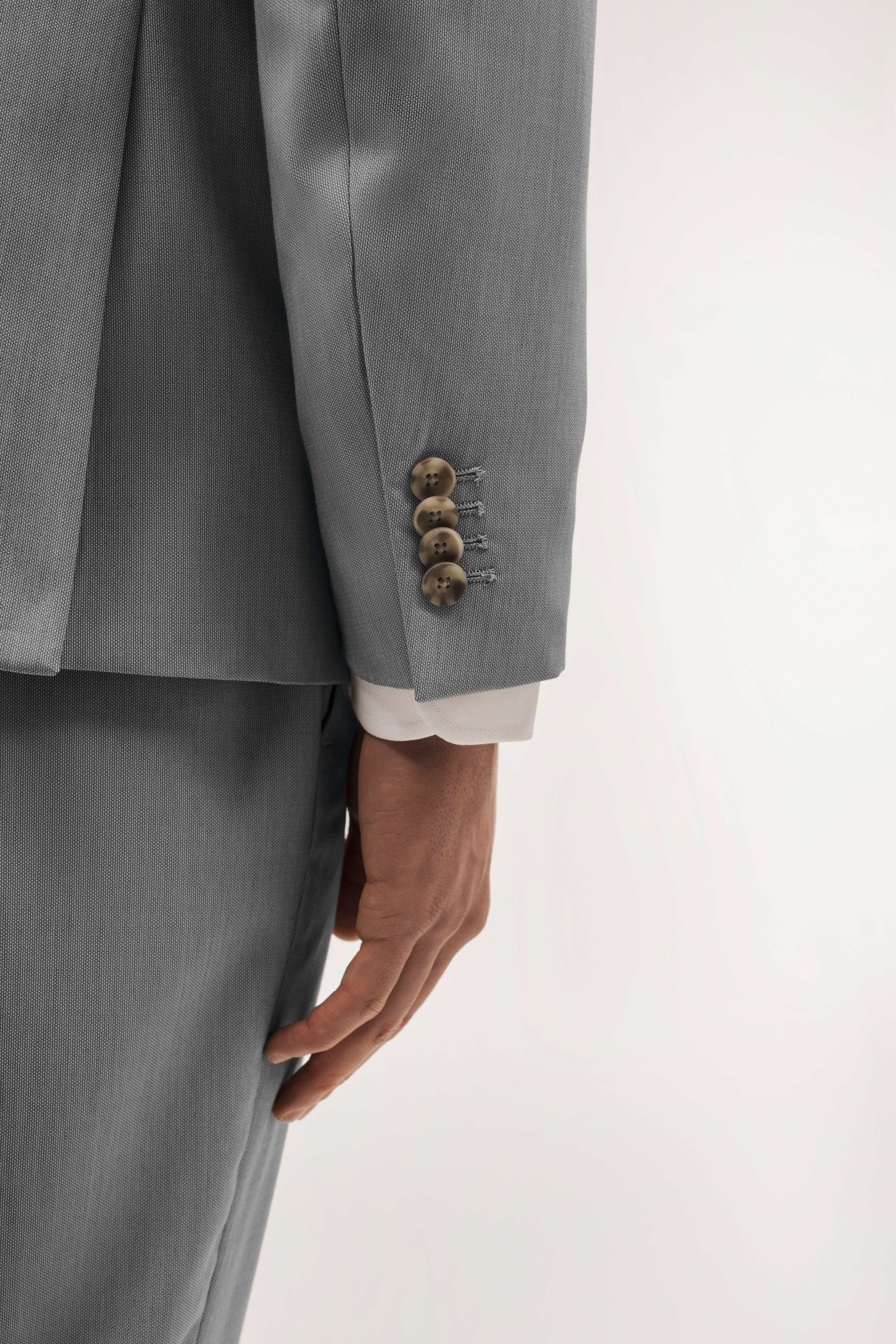 Americana traje slim fit falso liso