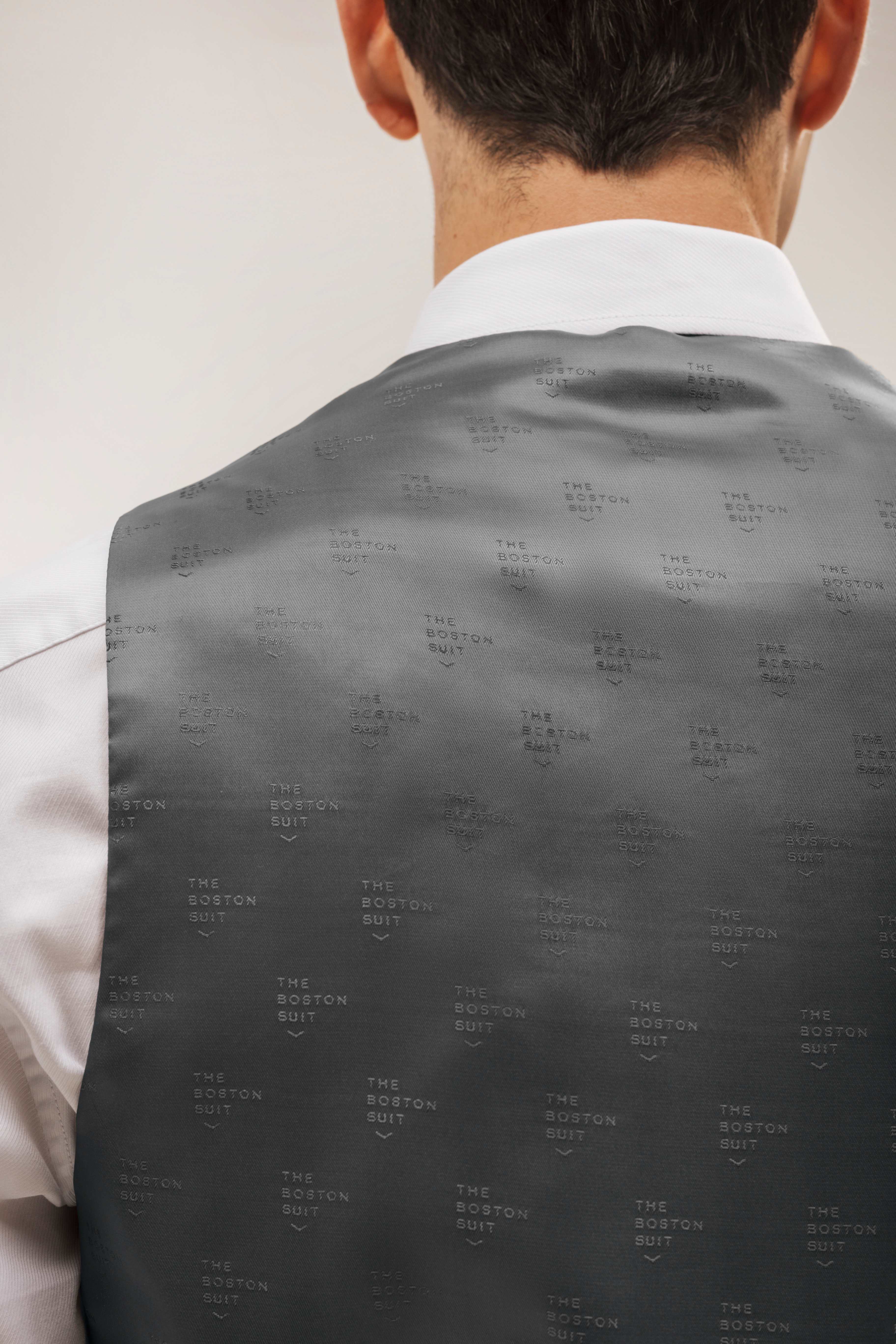 Chaleco traje slim fit falso liso