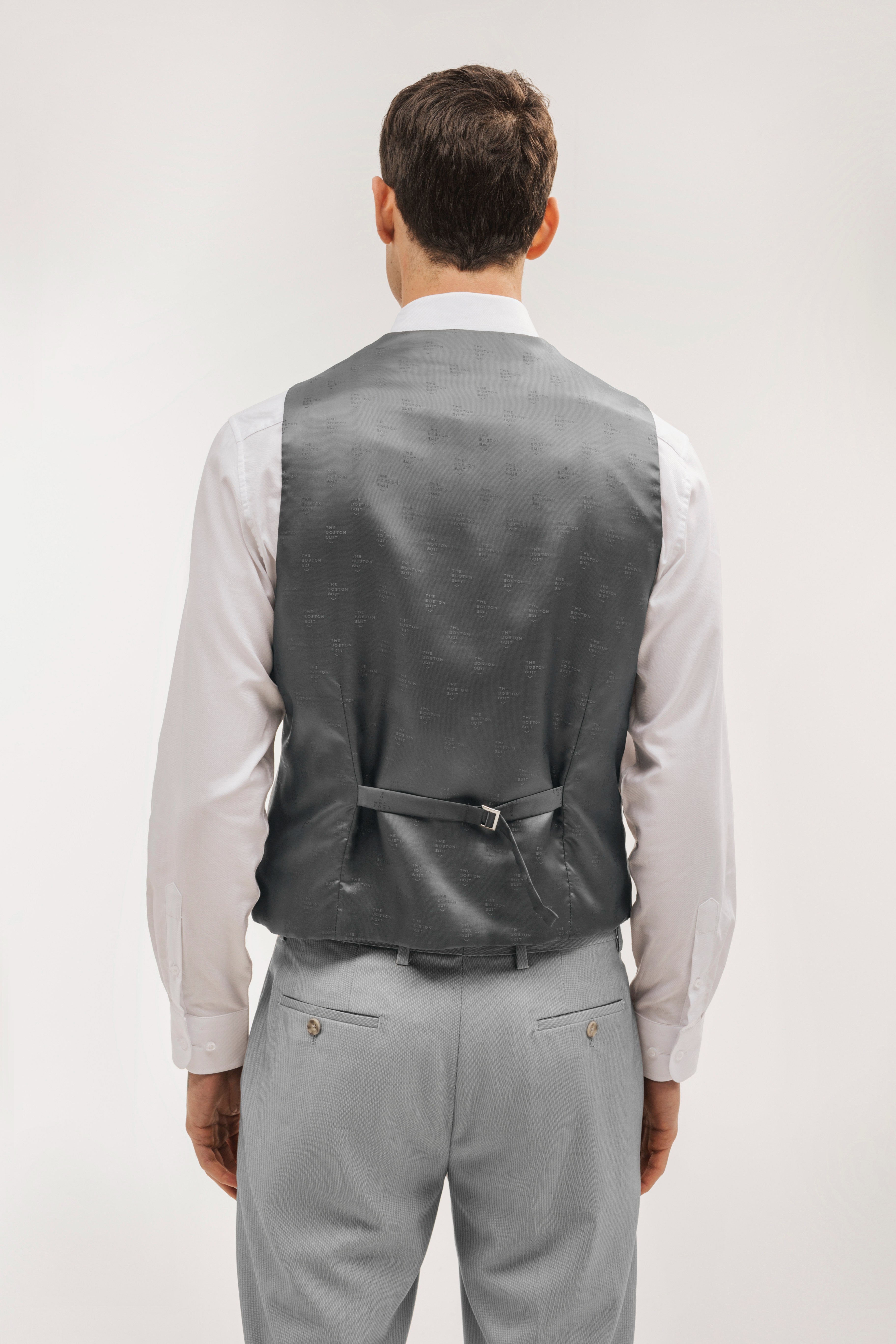Chaleco traje slim fit falso liso