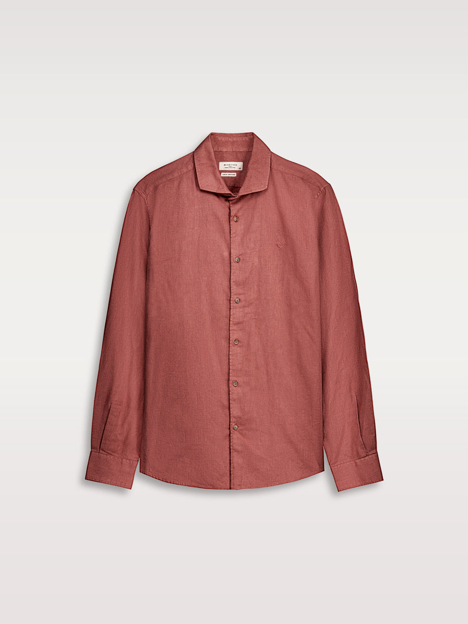 Camisa regular fit lino