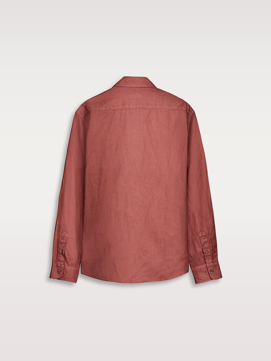 Camisa regular fit lino