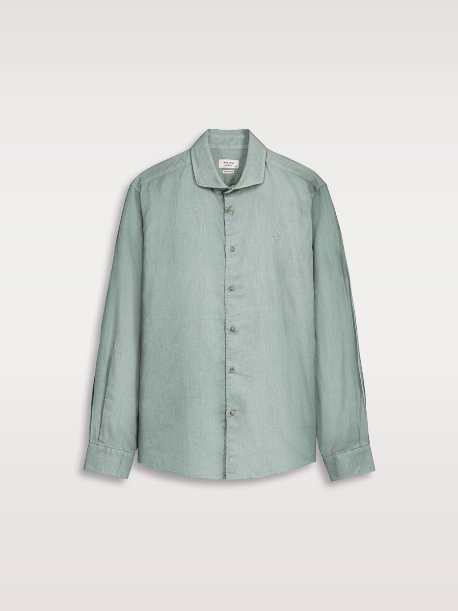 Camisa regular fit lino