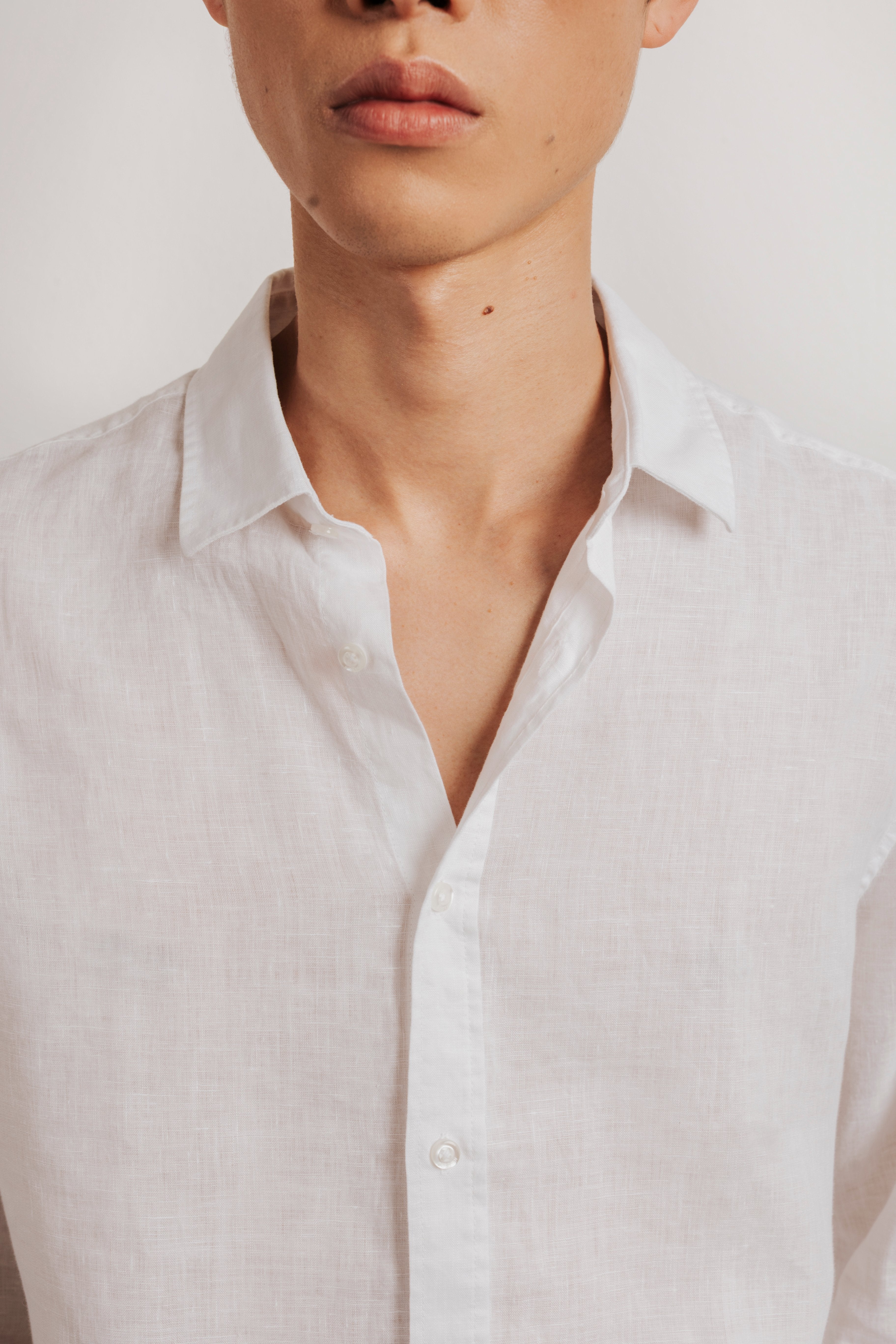 Camisa regular fit 100% lino