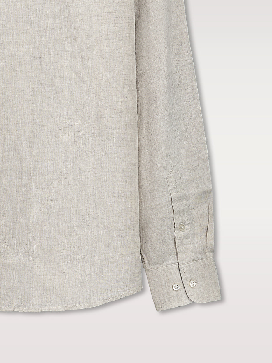 Camisa regular fit 100% lino