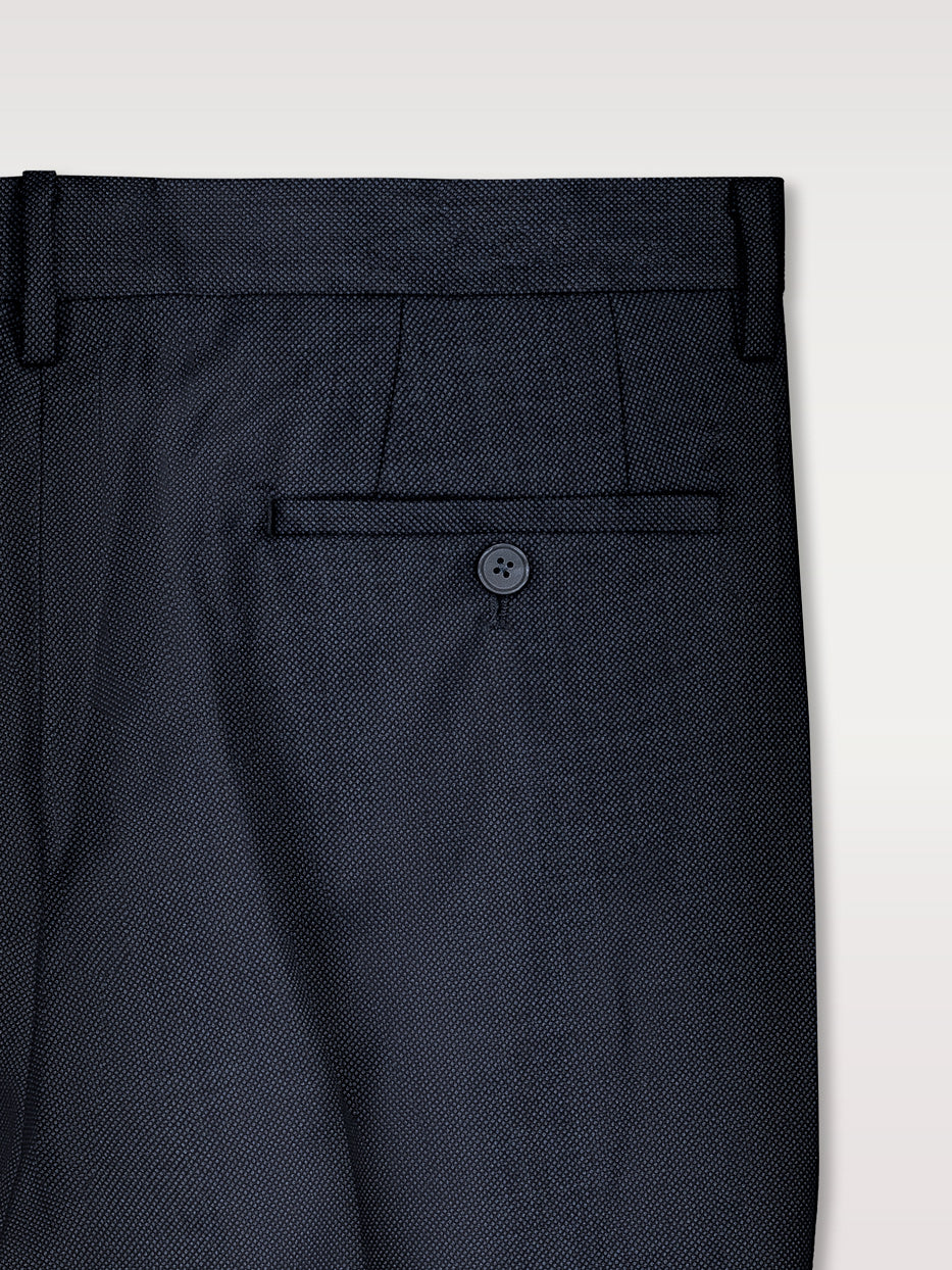 Pantalón traje lana slim fit falso liso