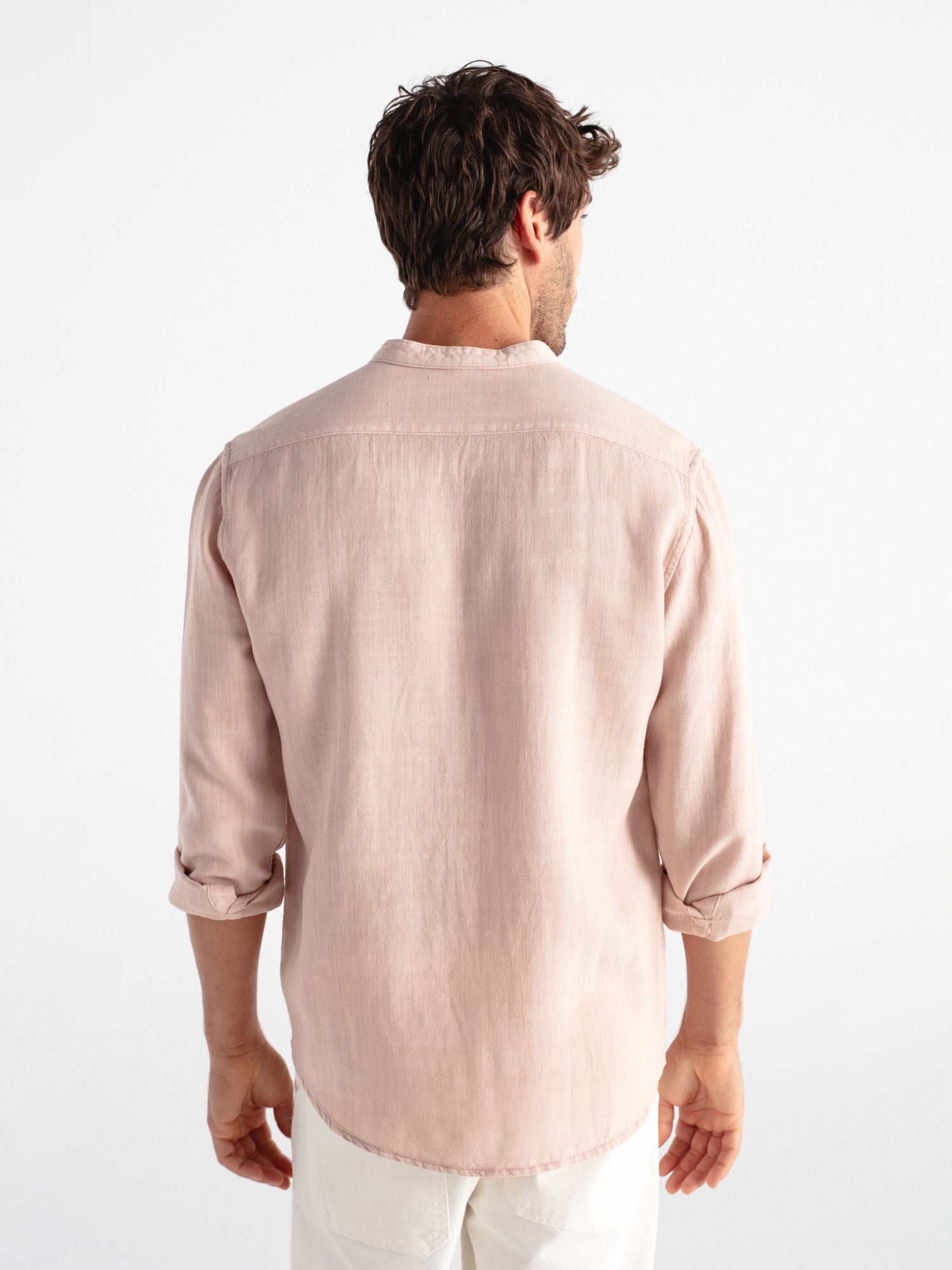 Camisa lino cuello mao