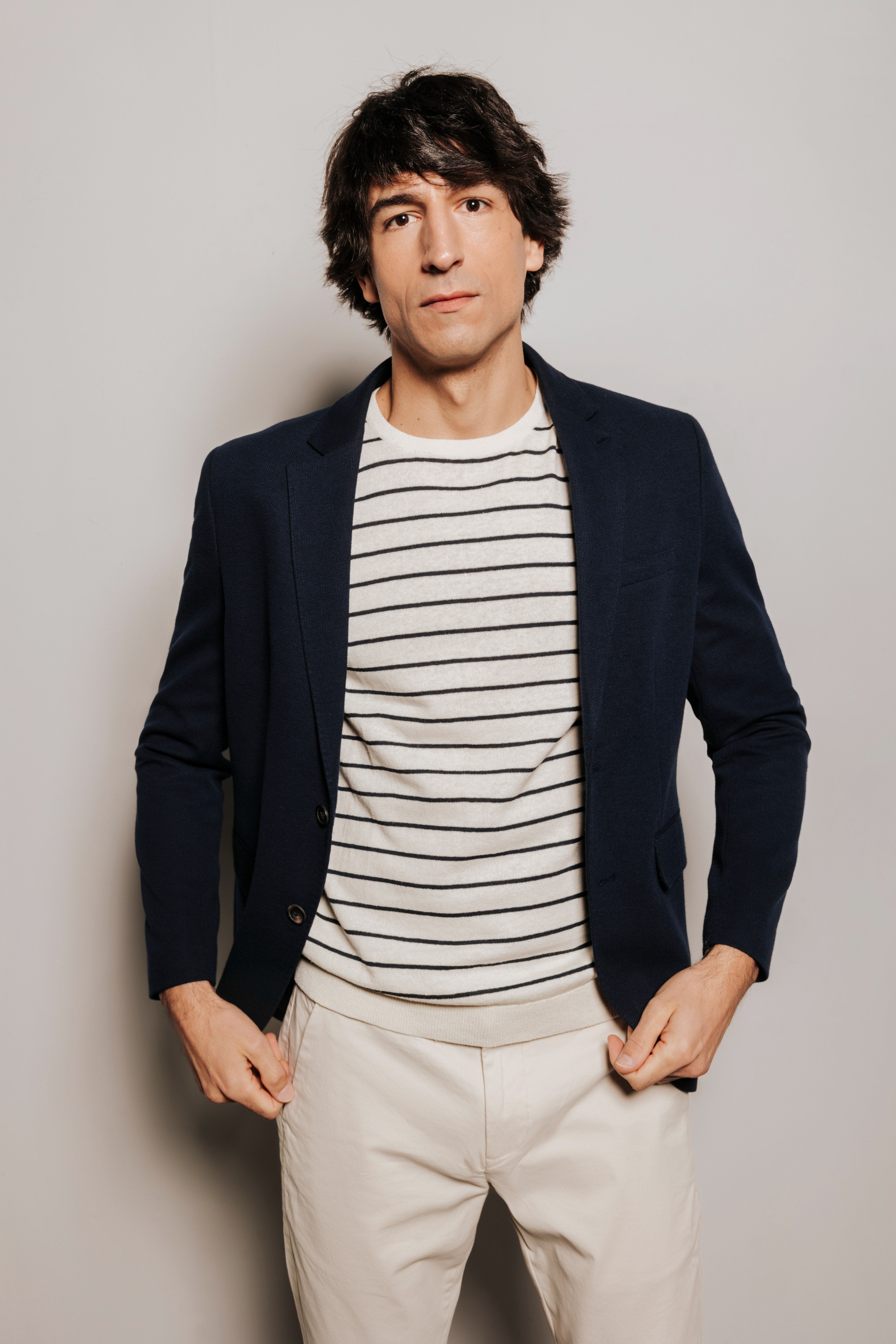 Striped knit t-shirt