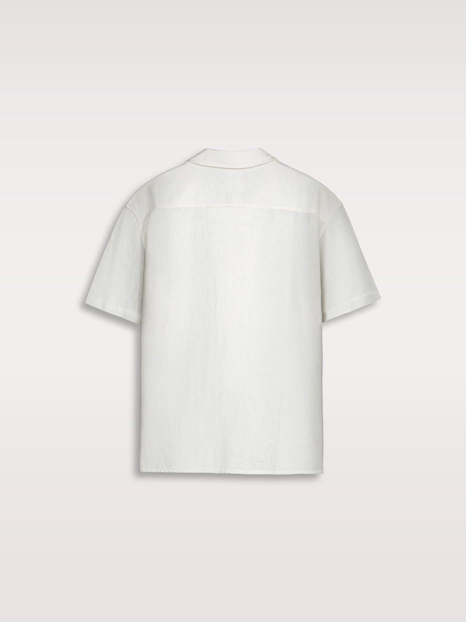 Camisa lino manga corta