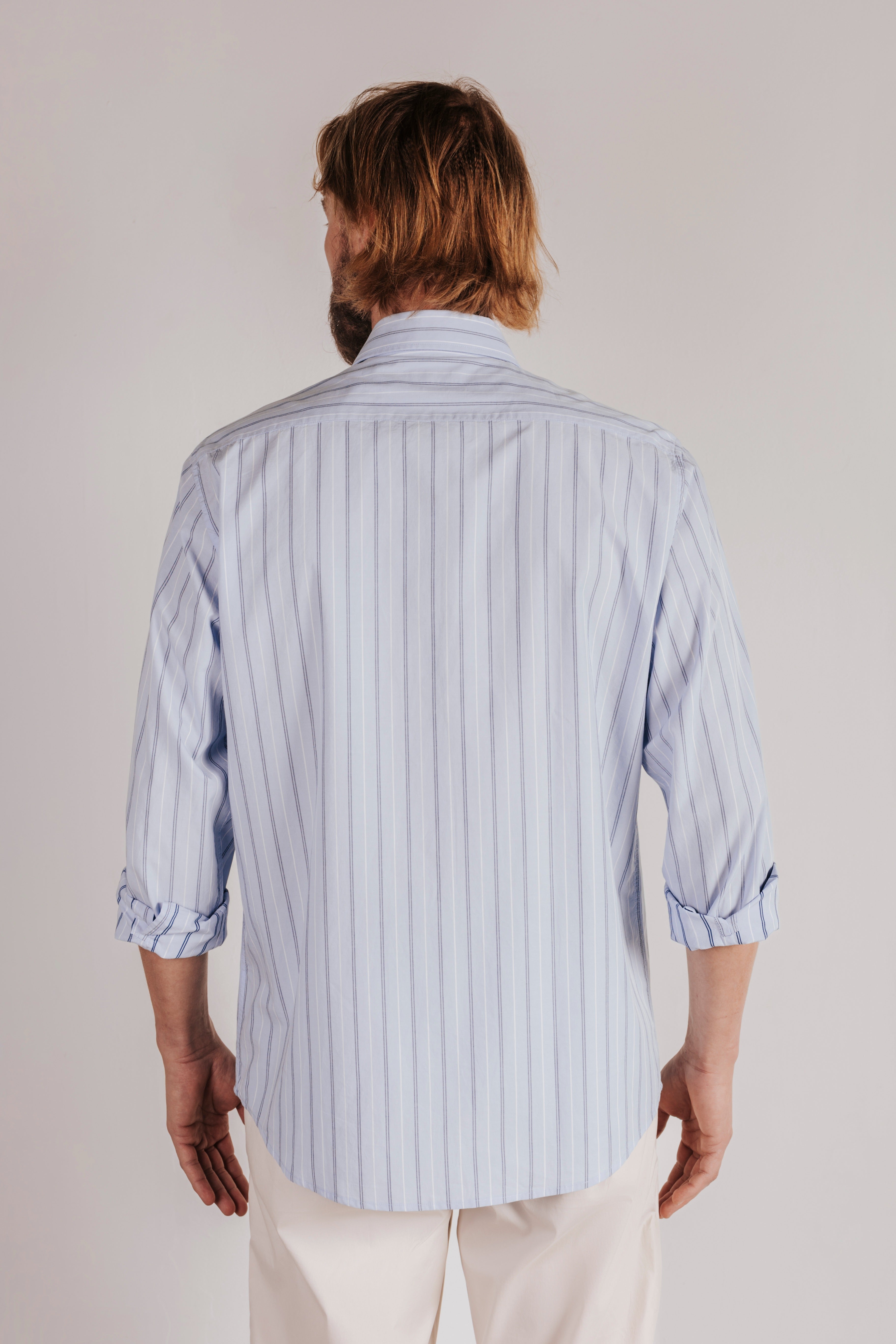 Poplin striped shirt