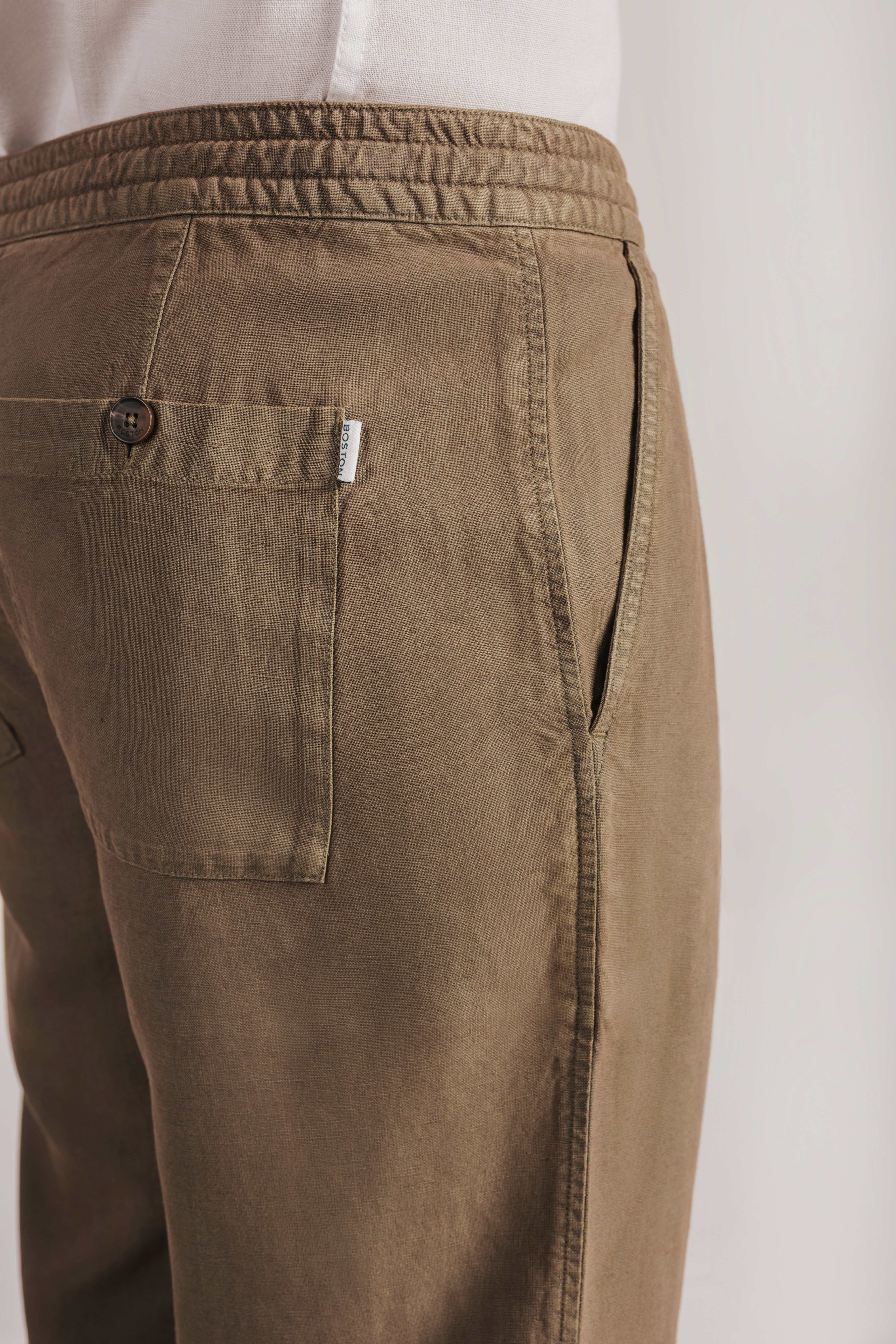 Pantalón lino recto