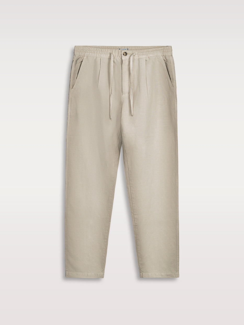 Pantalón lino recto