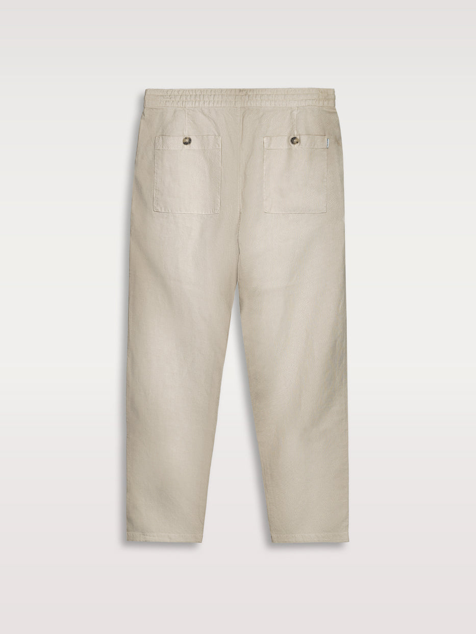 Pantalón lino recto
