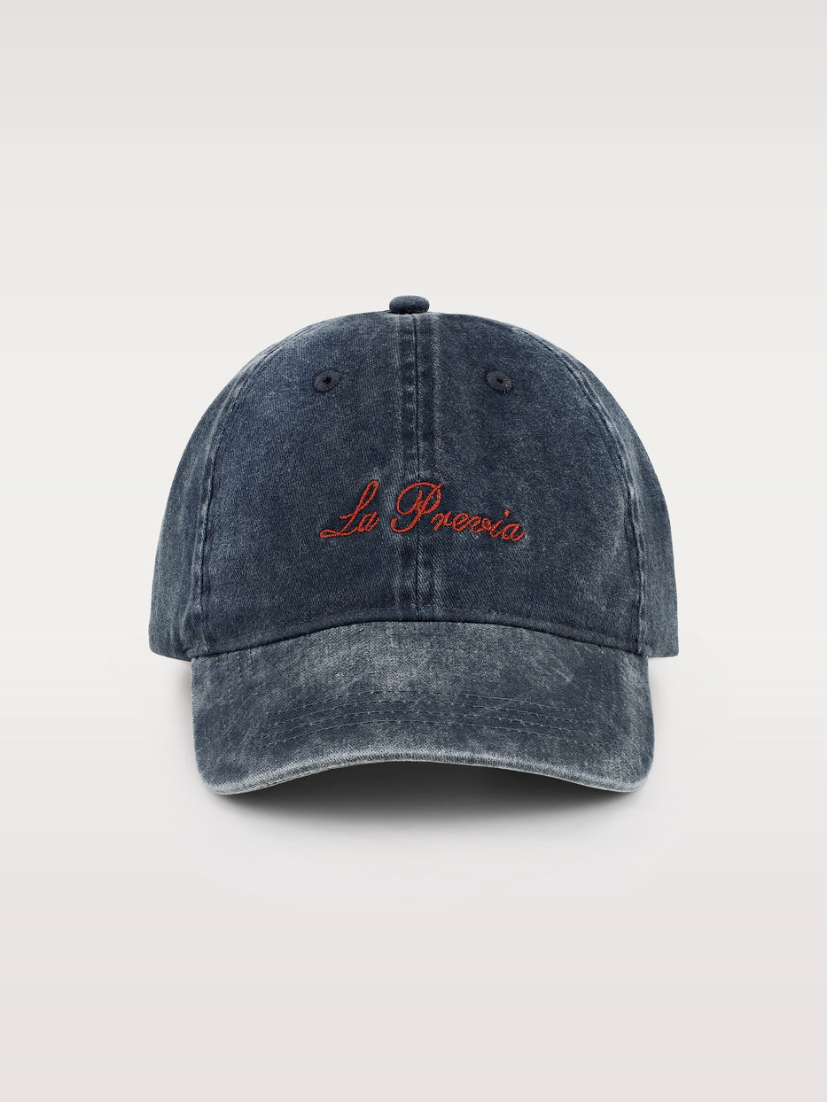 Washed cap with embroidery