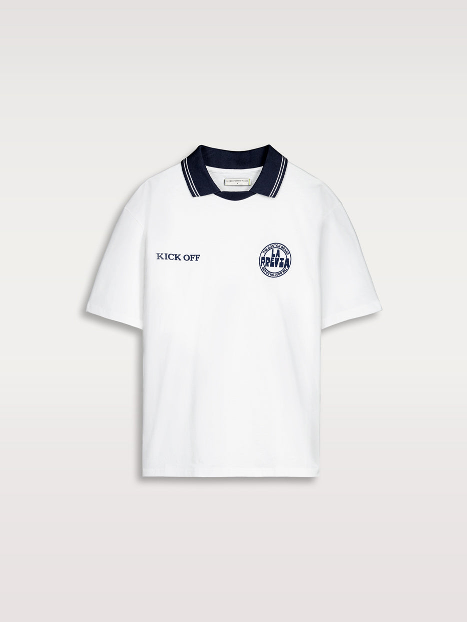 Polo retro bordado fútbol