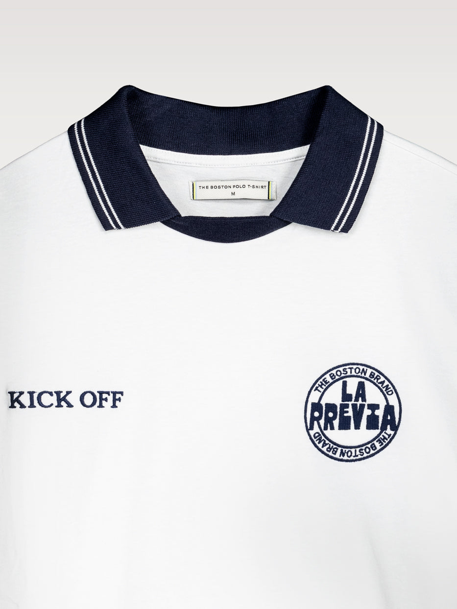 Polo retro bordado fútbol