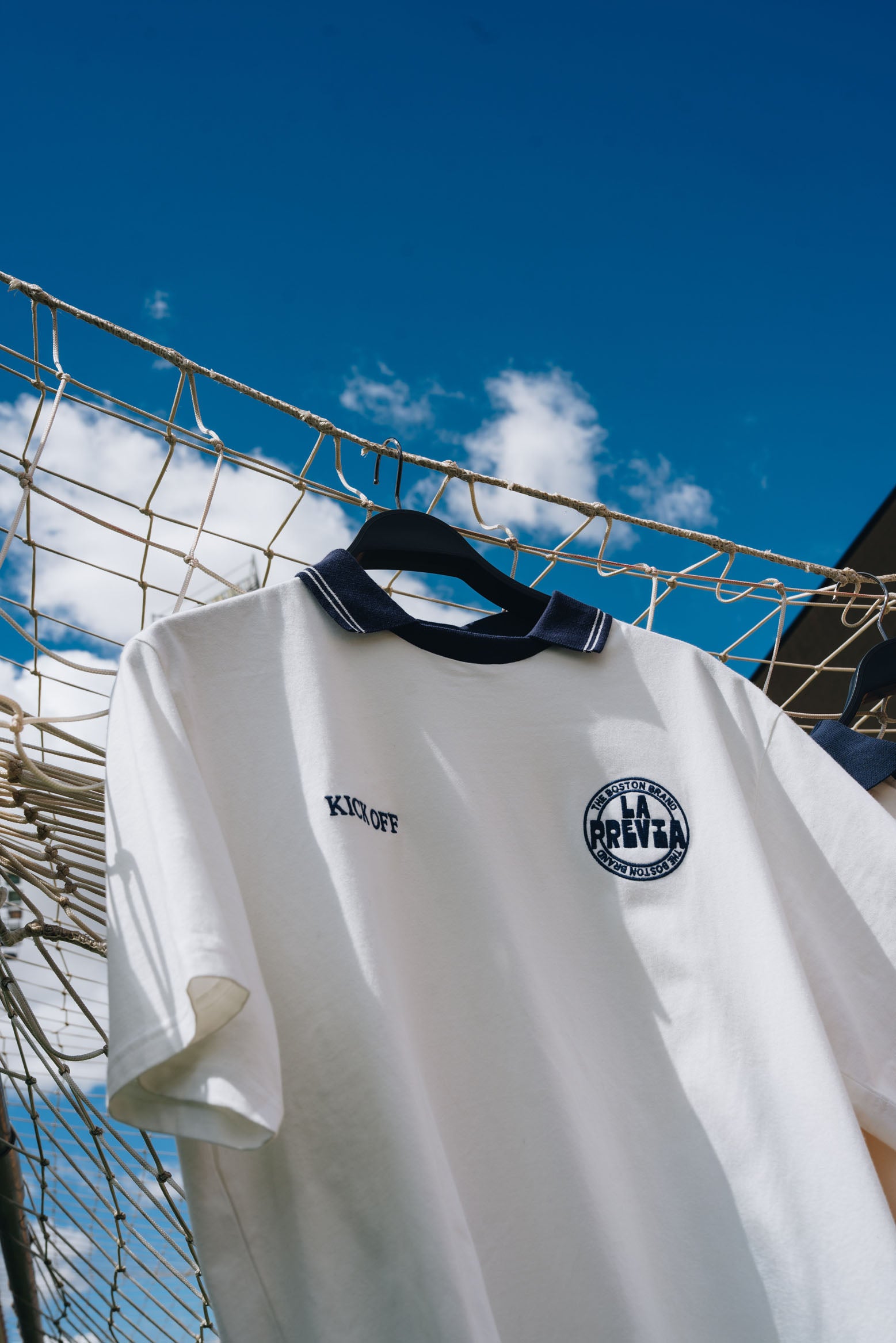 Polo retro bordado fútbol