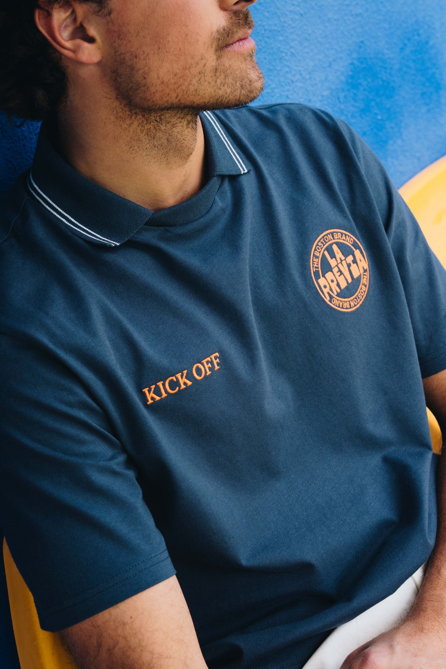 Polo retro bordado fútbol