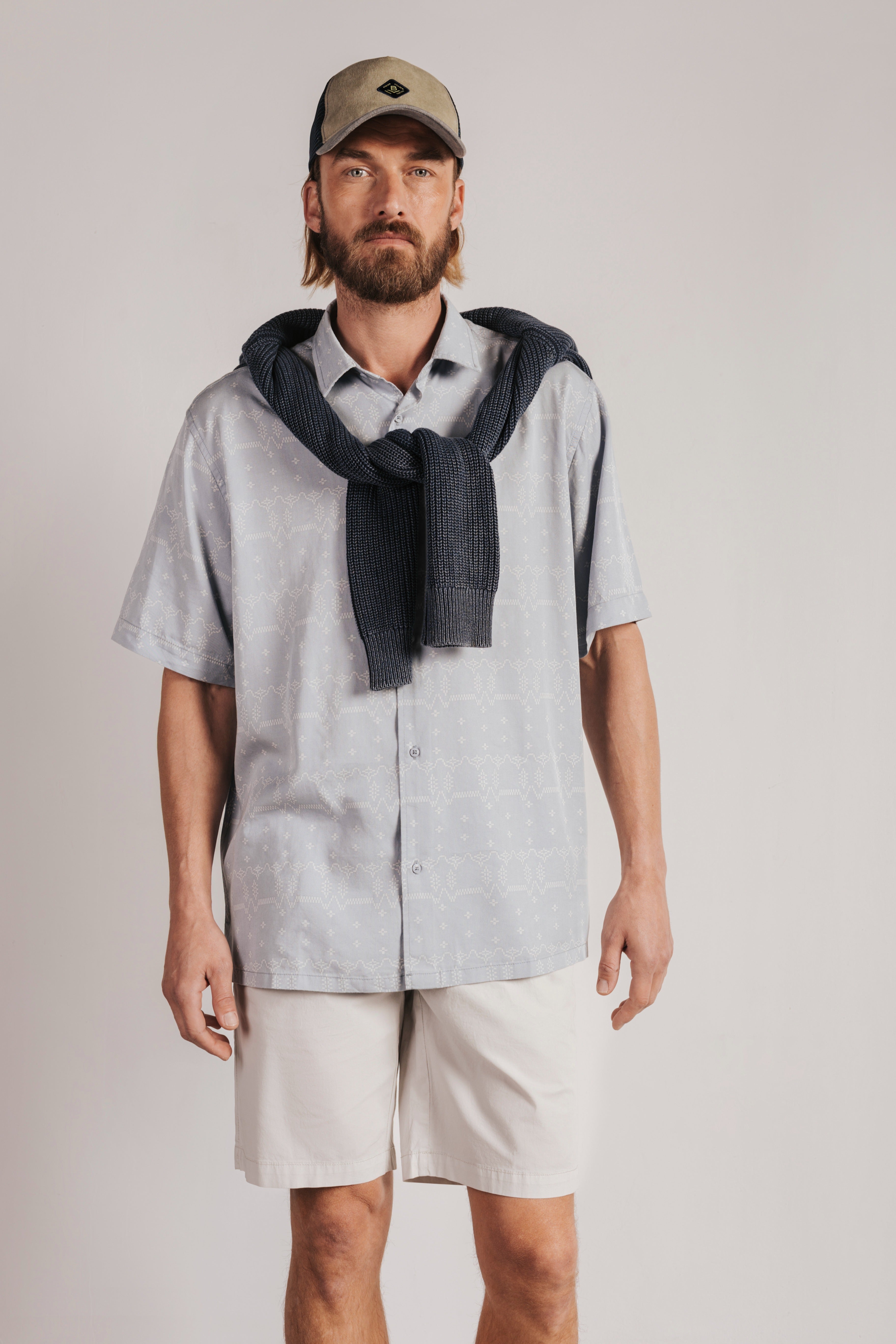 Camisa manga corta estampada tencel