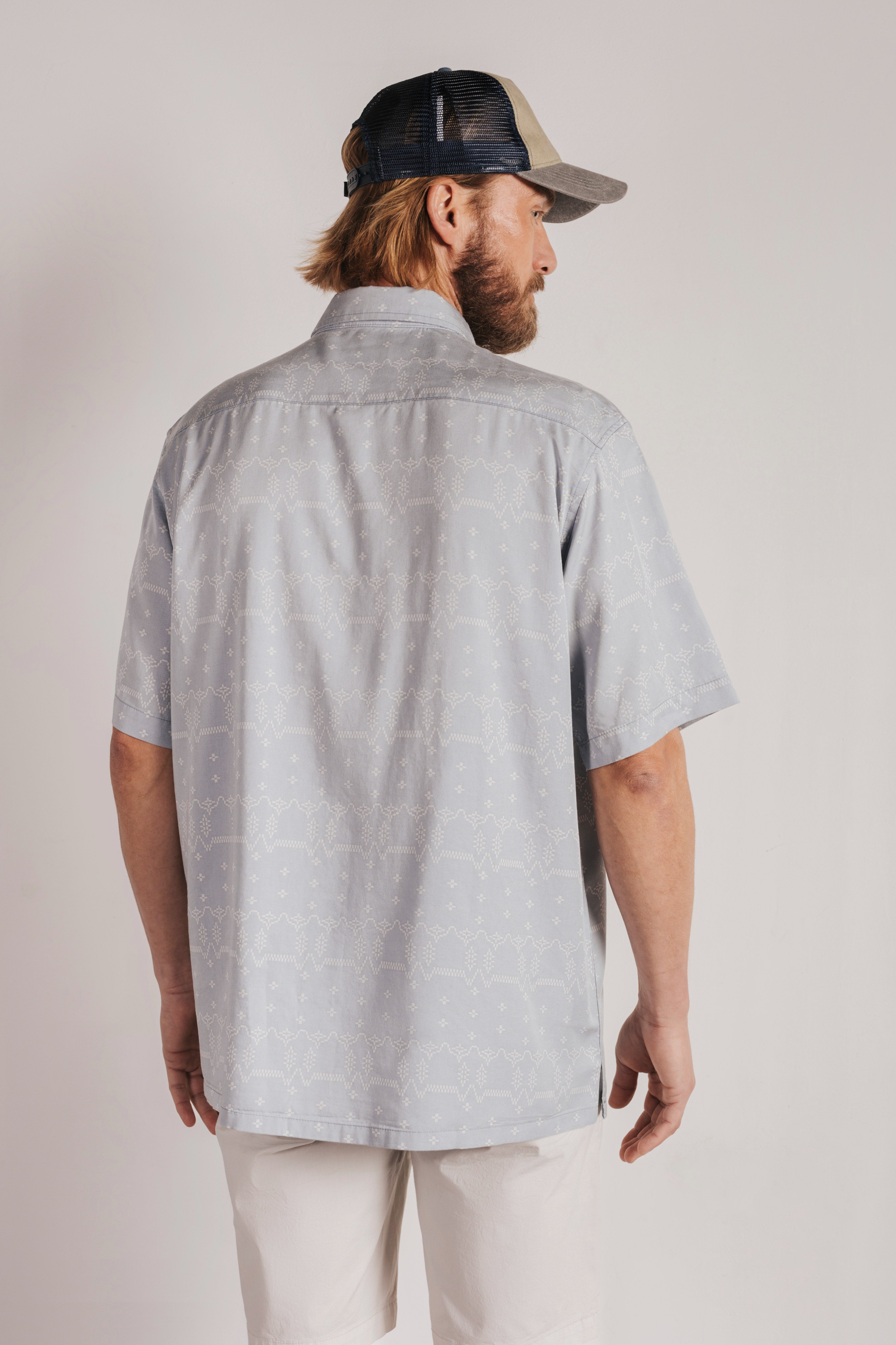 Camisa manga corta estampada tencel