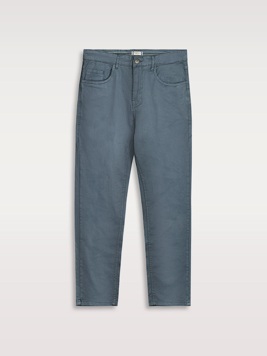 Cropped fine-knit trousers