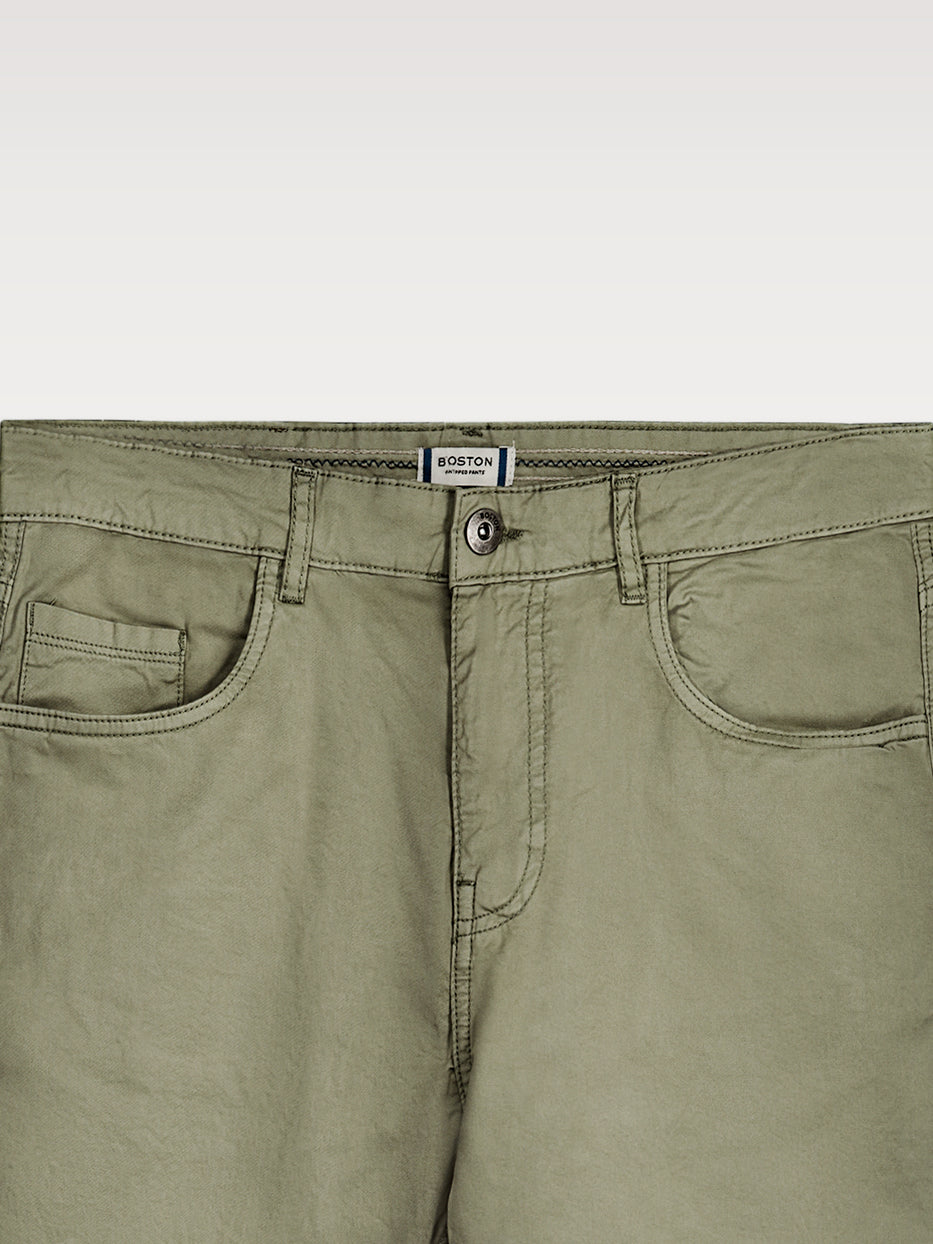 Cropped fine-knit trousers