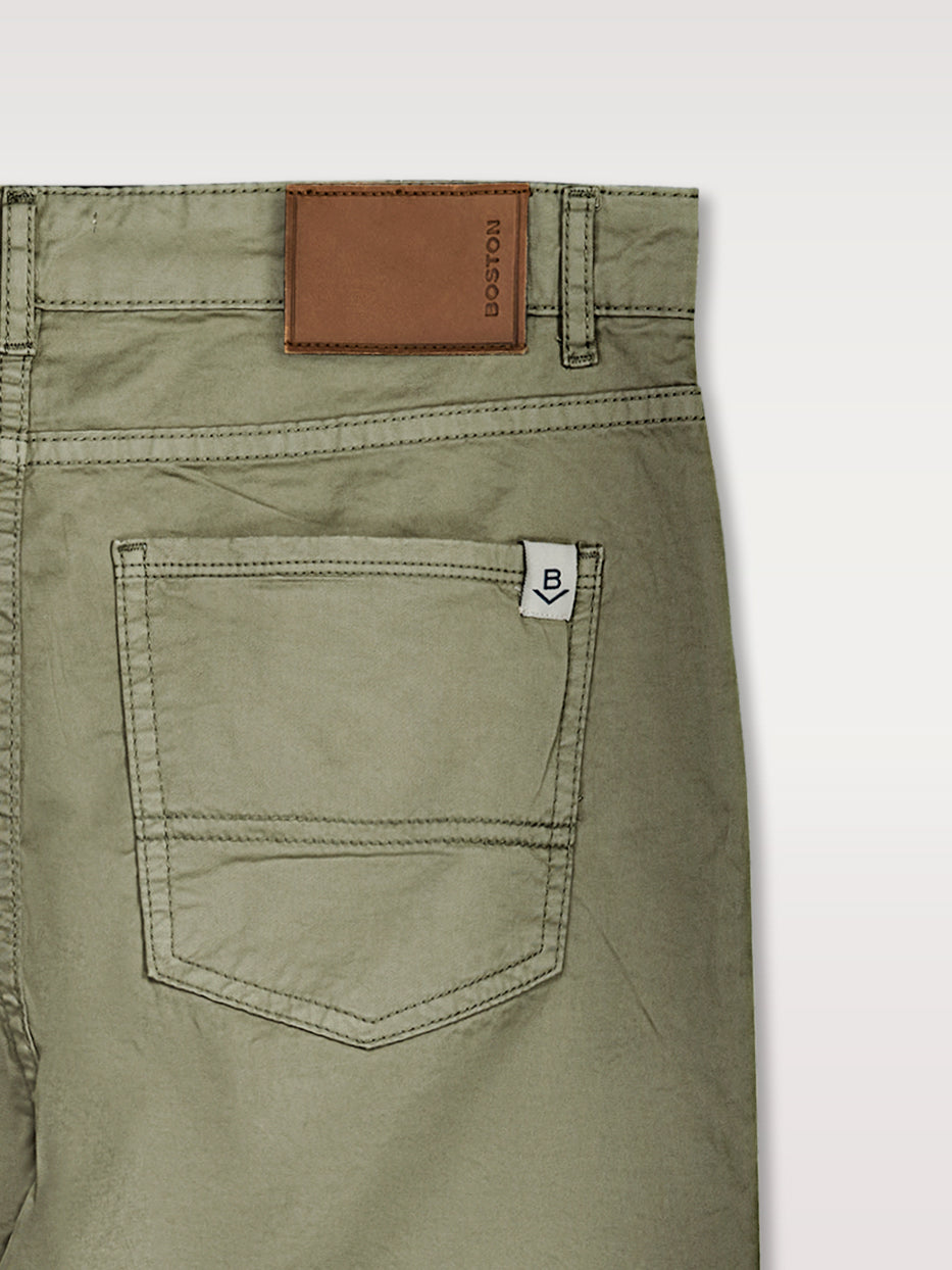 Cropped fine-knit trousers