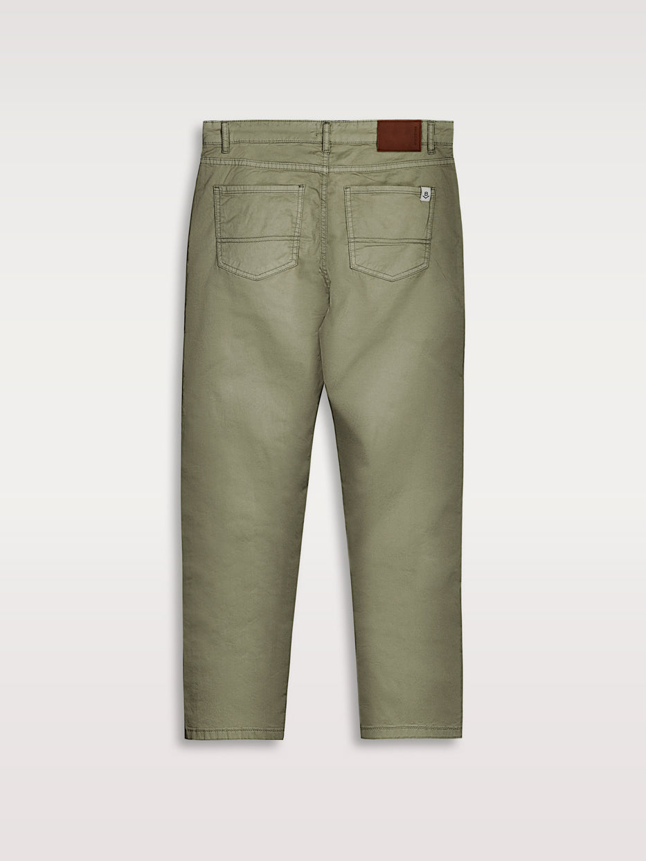 Cropped fine-knit trousers